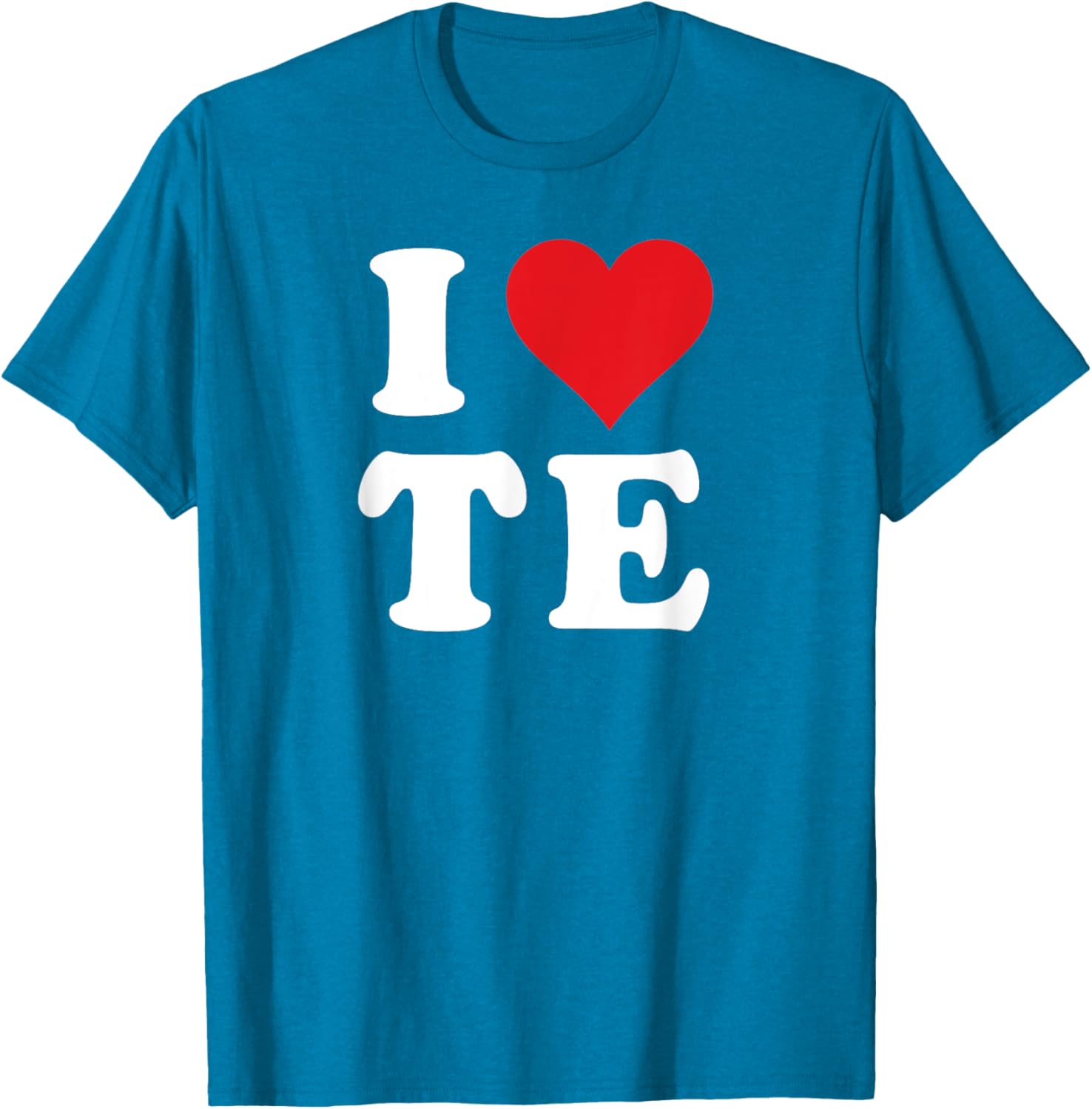 I Love TE Initials Heart T-Shirt for Personalization and Style - 3