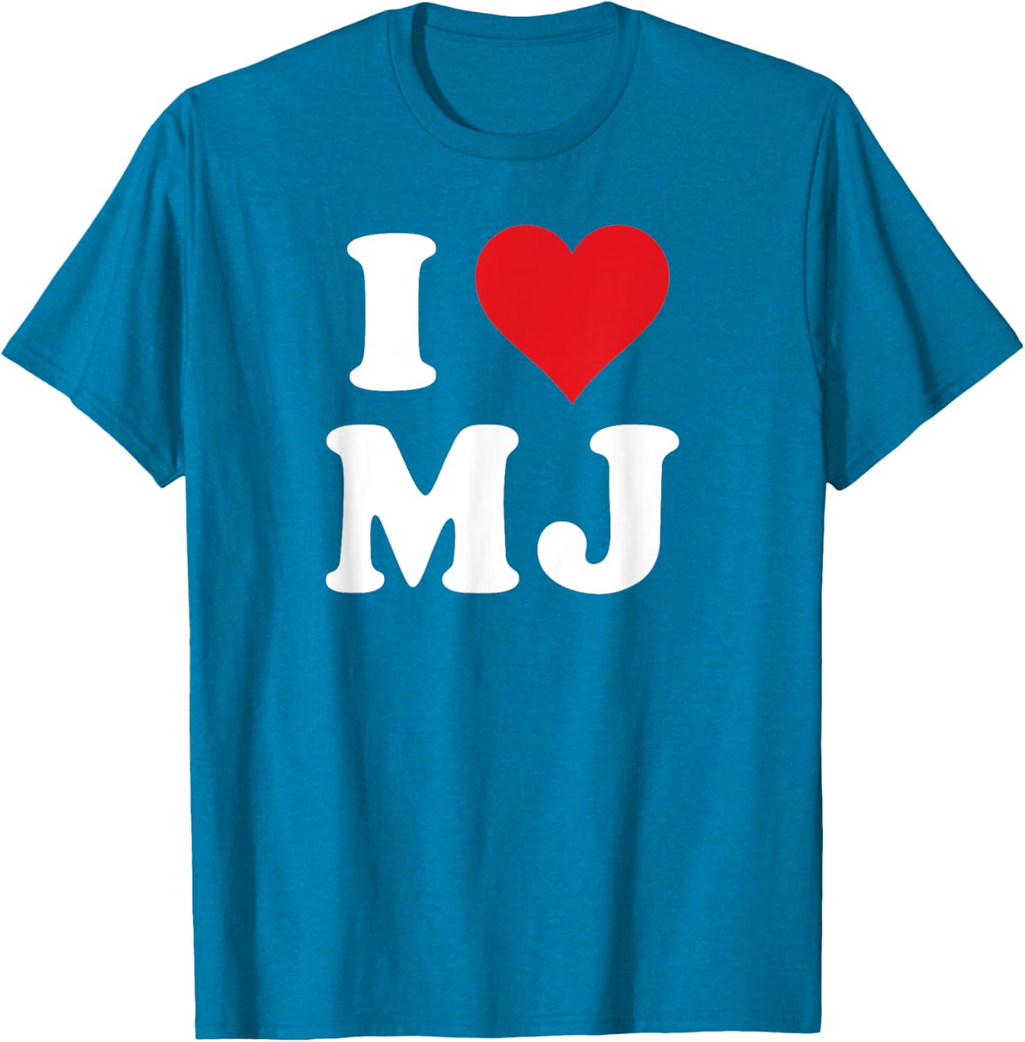 I Love MJ Initials Heart M J Personalized T-Shirt for Fans - 17