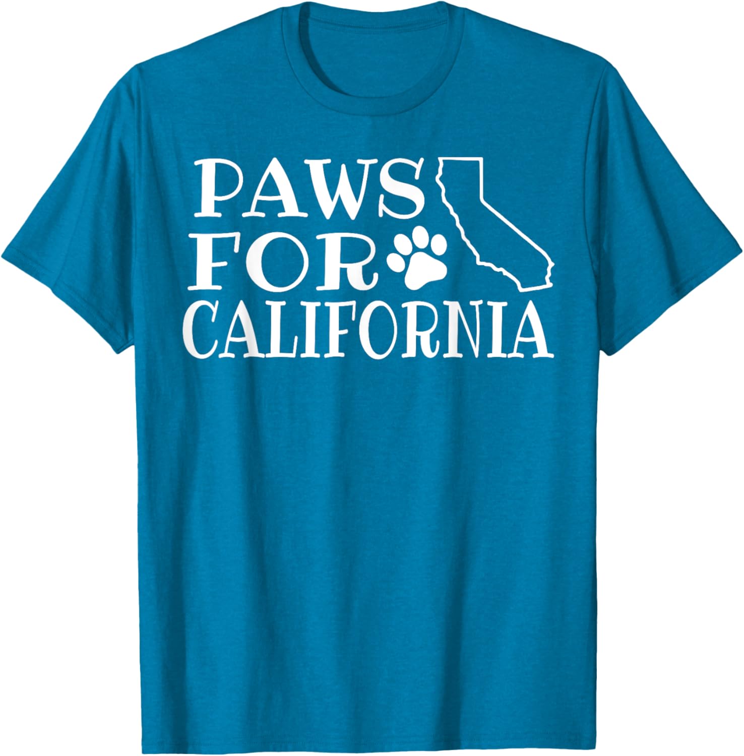 Paws For California Short Sleeve Tee for Adults and Kids - Black Small - 13