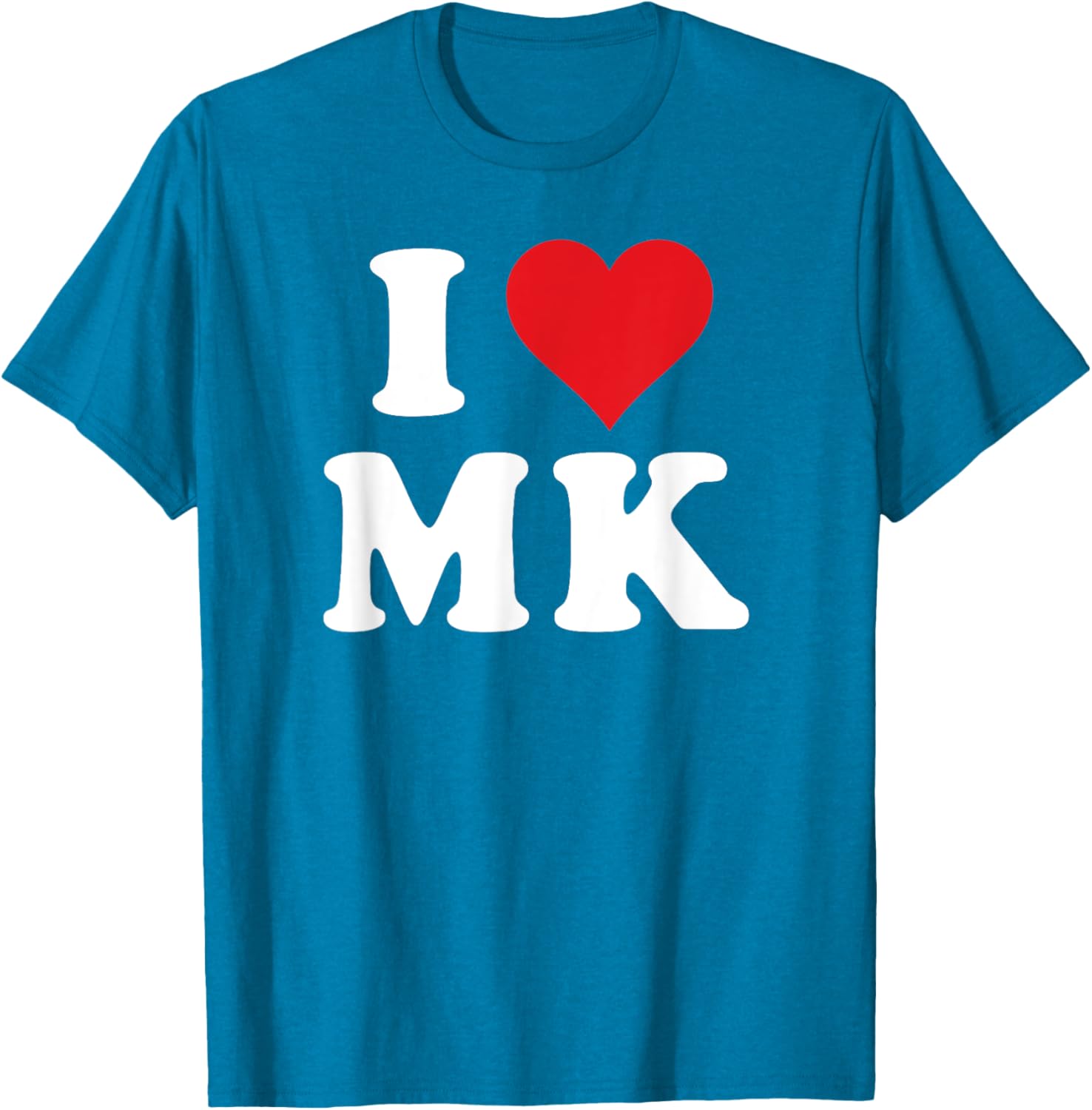 I Love MK Initials T-Shirt for Personalized Style and Comfort - 16