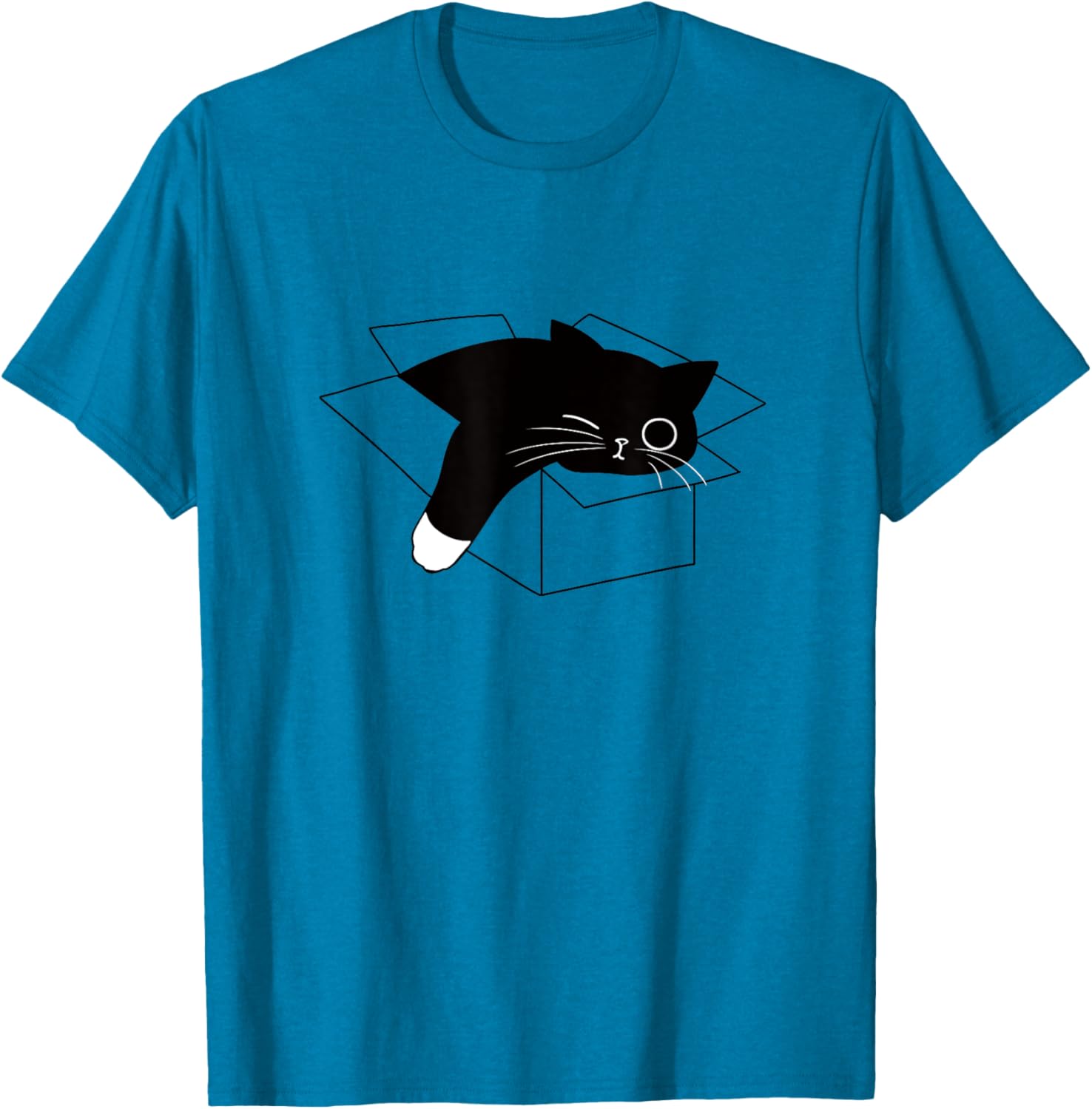 Cute Lazy Black Cat Half Asleep T-Shirt for Men, Women, and Kids - 10