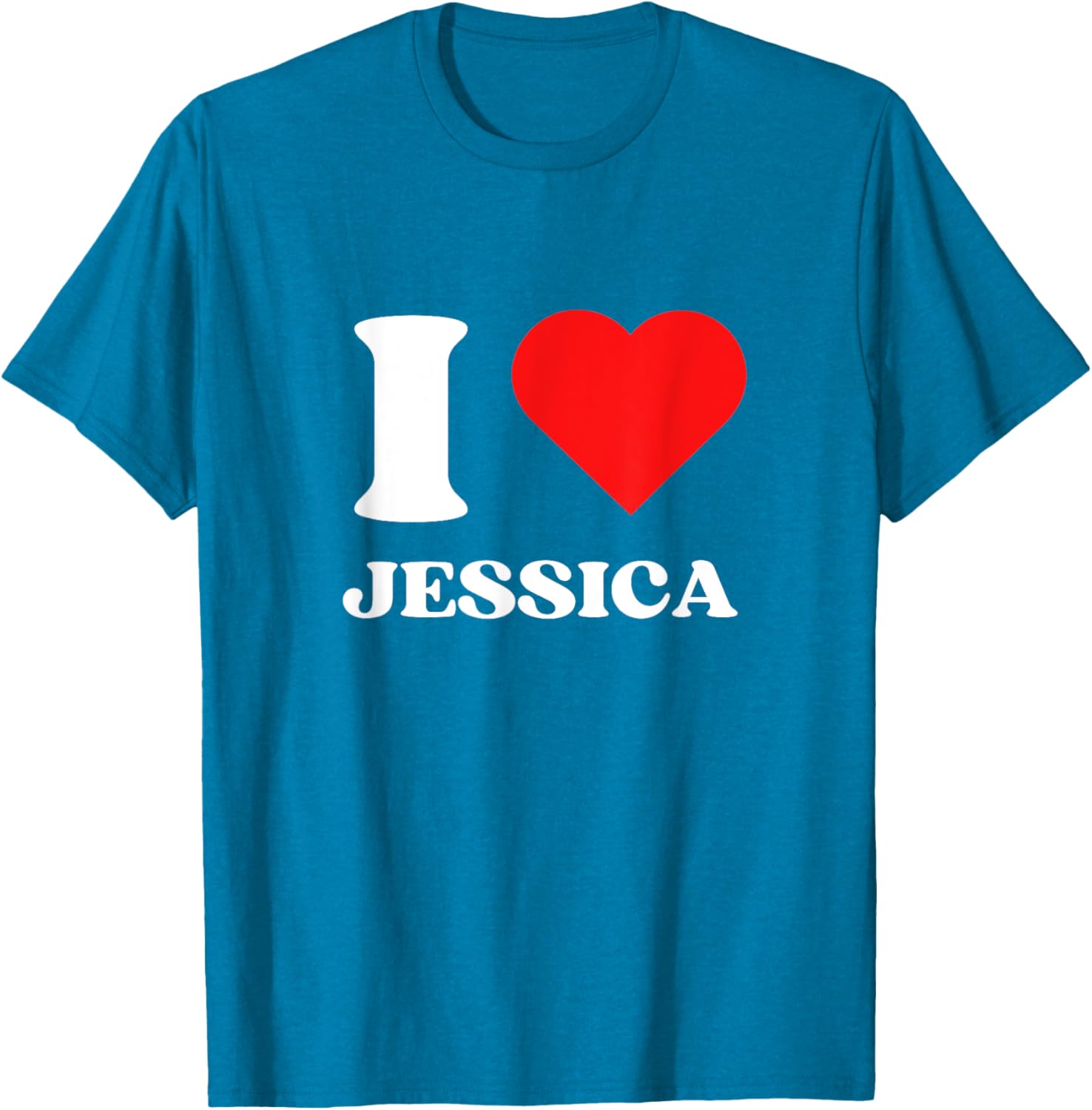 I Love Jessica Y2K Heart Graphic Valentine's Day T-Shirt for Women - 17
