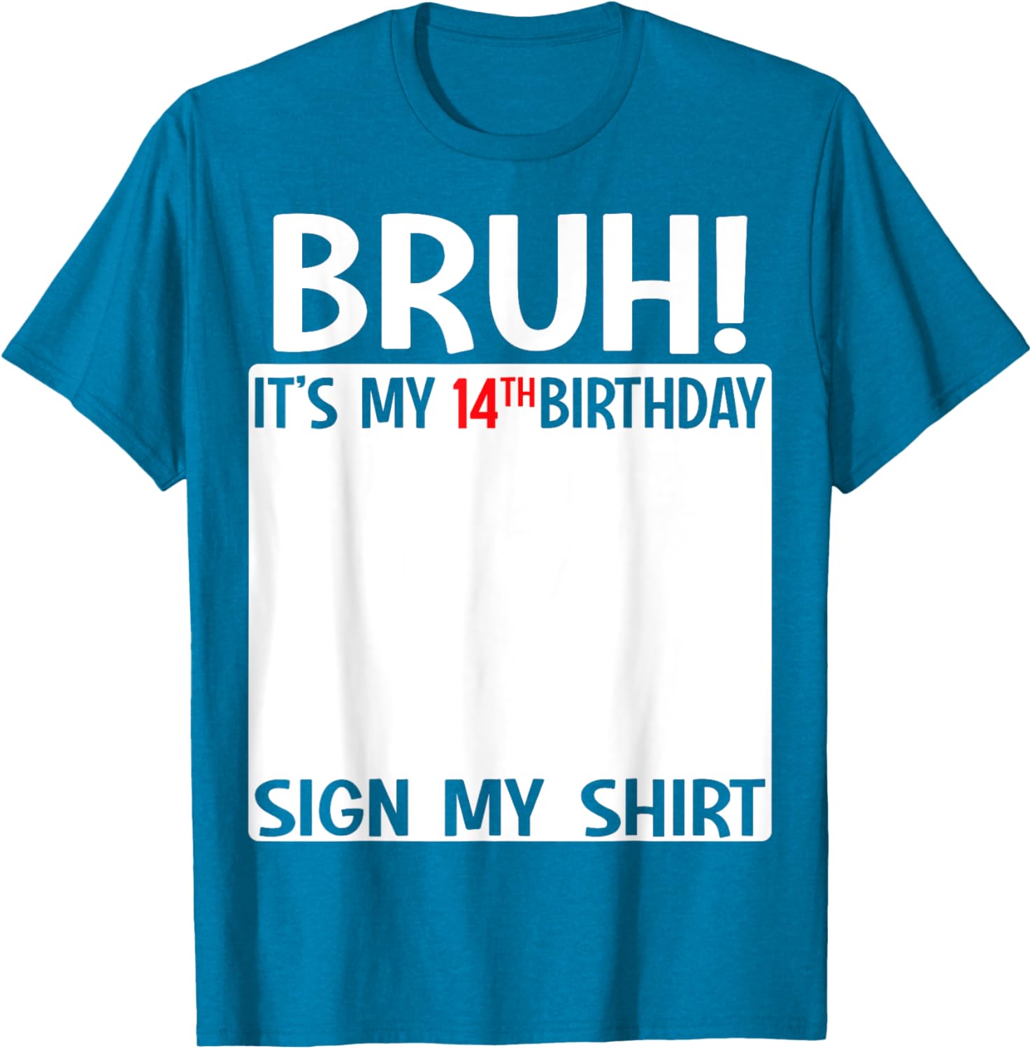 Cool 14th Birthday Sign My Shirt T-Shirt for Fun Celebrations - 12
