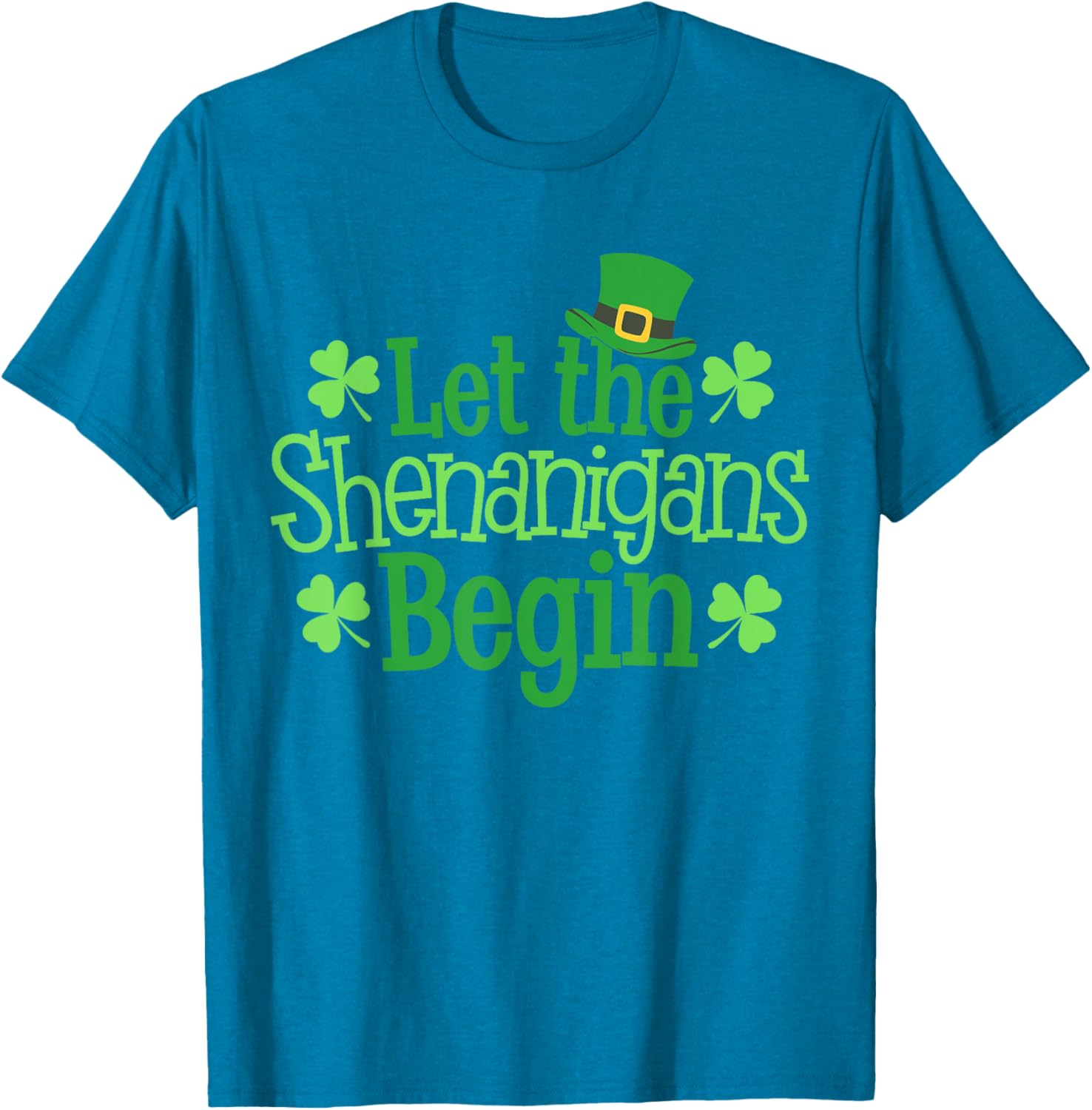 Funny Let The Shenanigans Begin St Patrick's Day Clover T-Shirt - 13