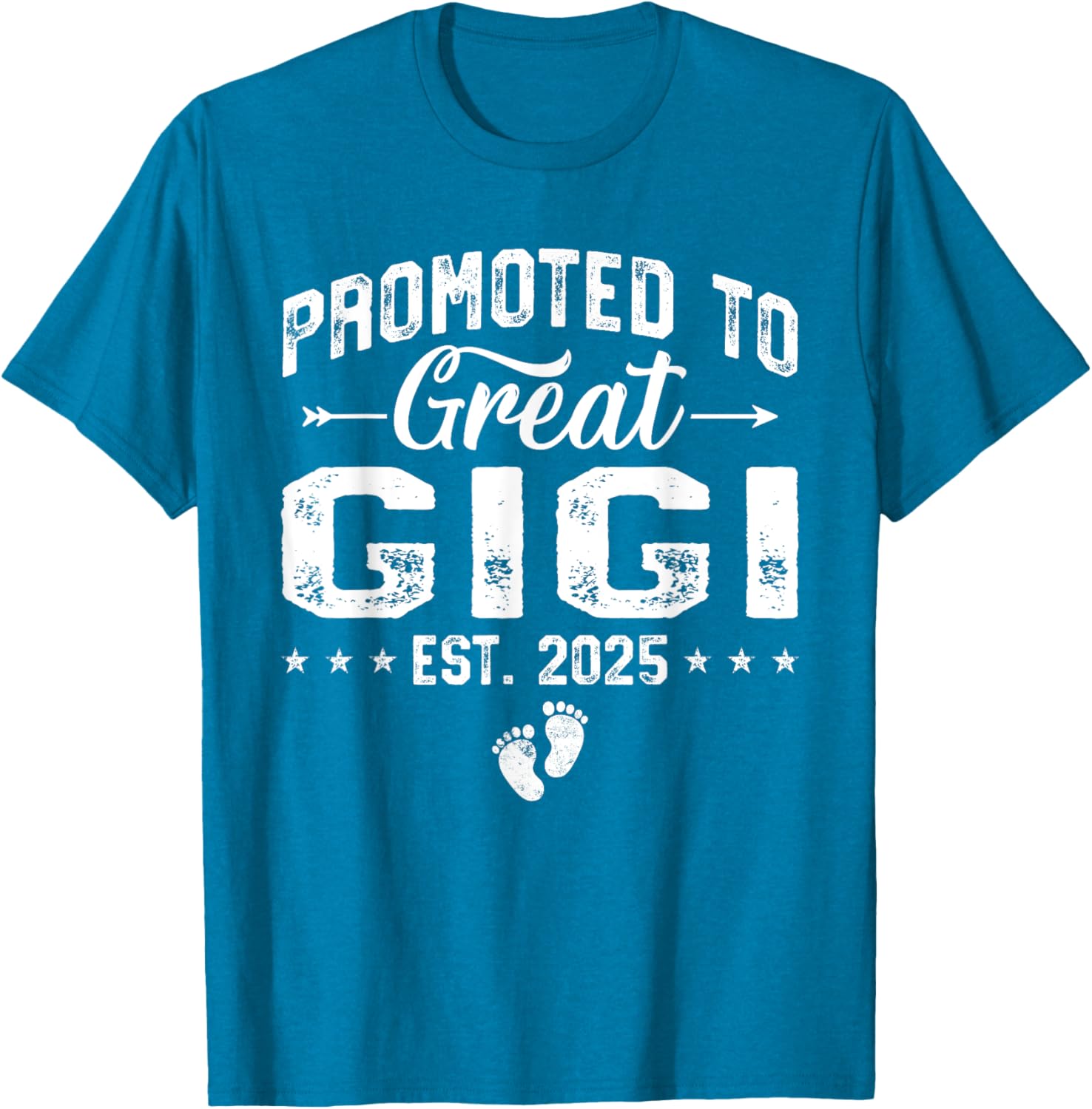 Promoted to Great Gigi 2025 Grandma T-Shirt Gift for New Grandparents - 8