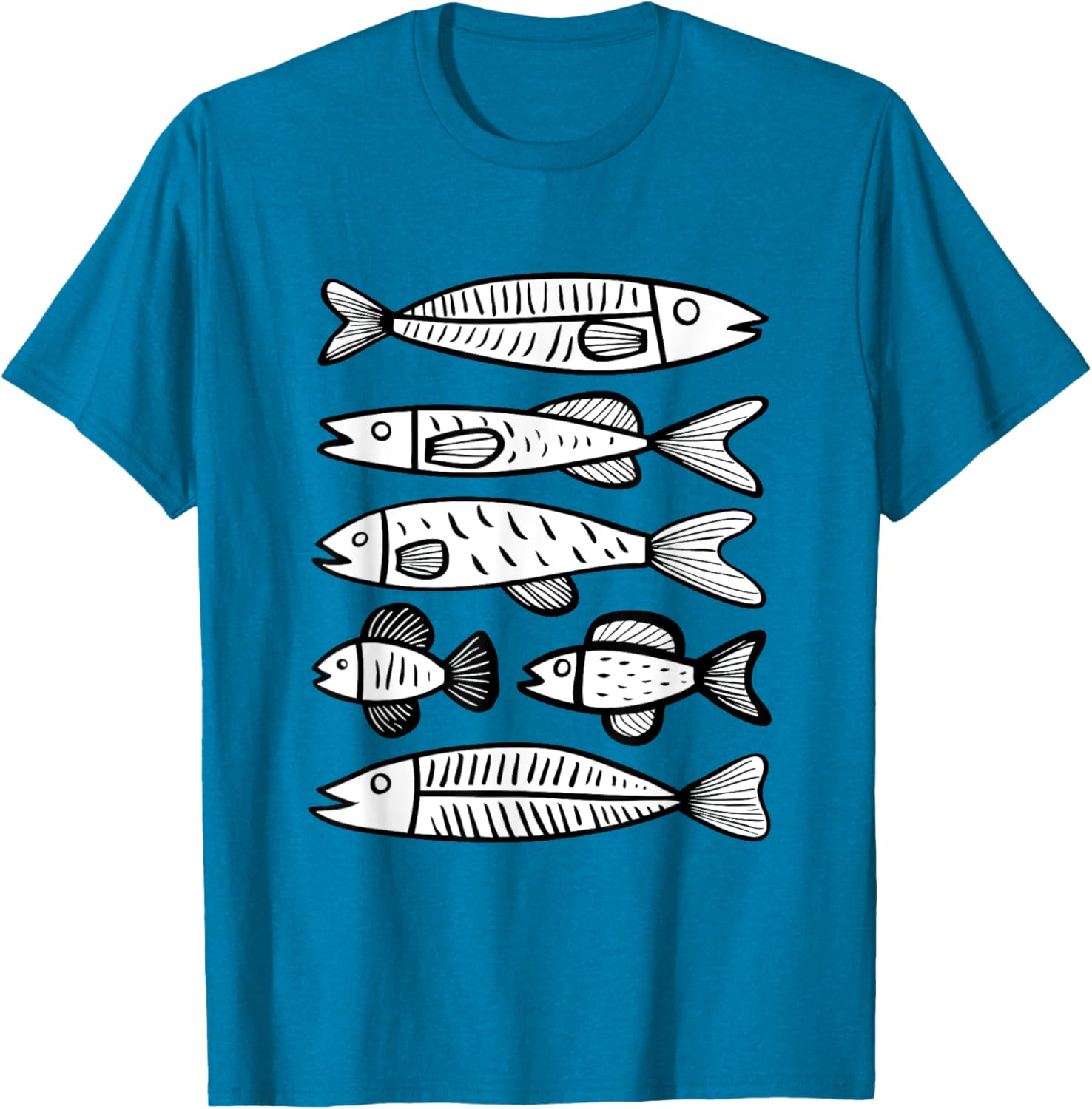 Minimalist Fish Pattern T-Shirt for Ocean Lovers – Stylish and Unique Design - 4