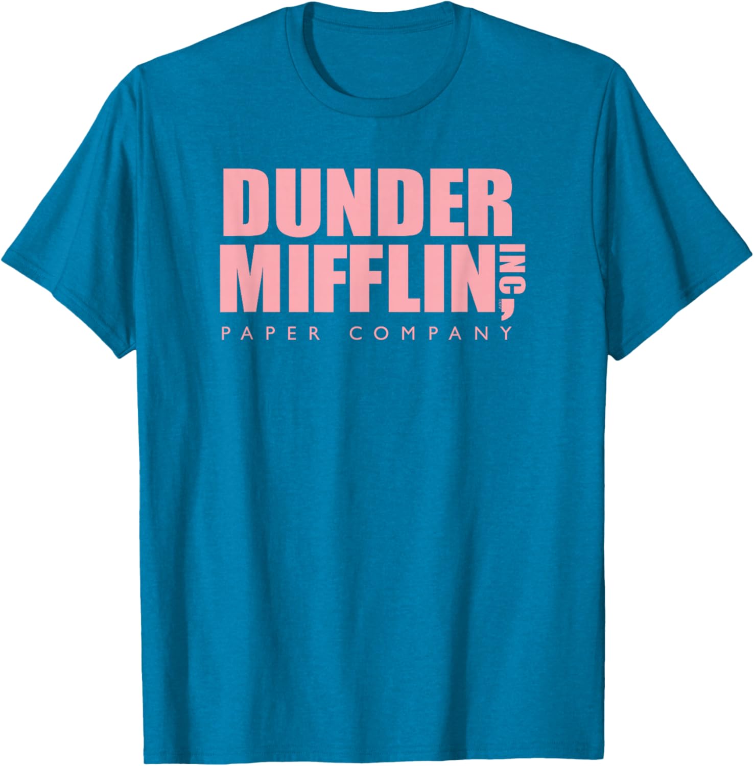Pink Dunder Mifflin Logo T-Shirt for Office Fans - Fun Casual Wear - 14
