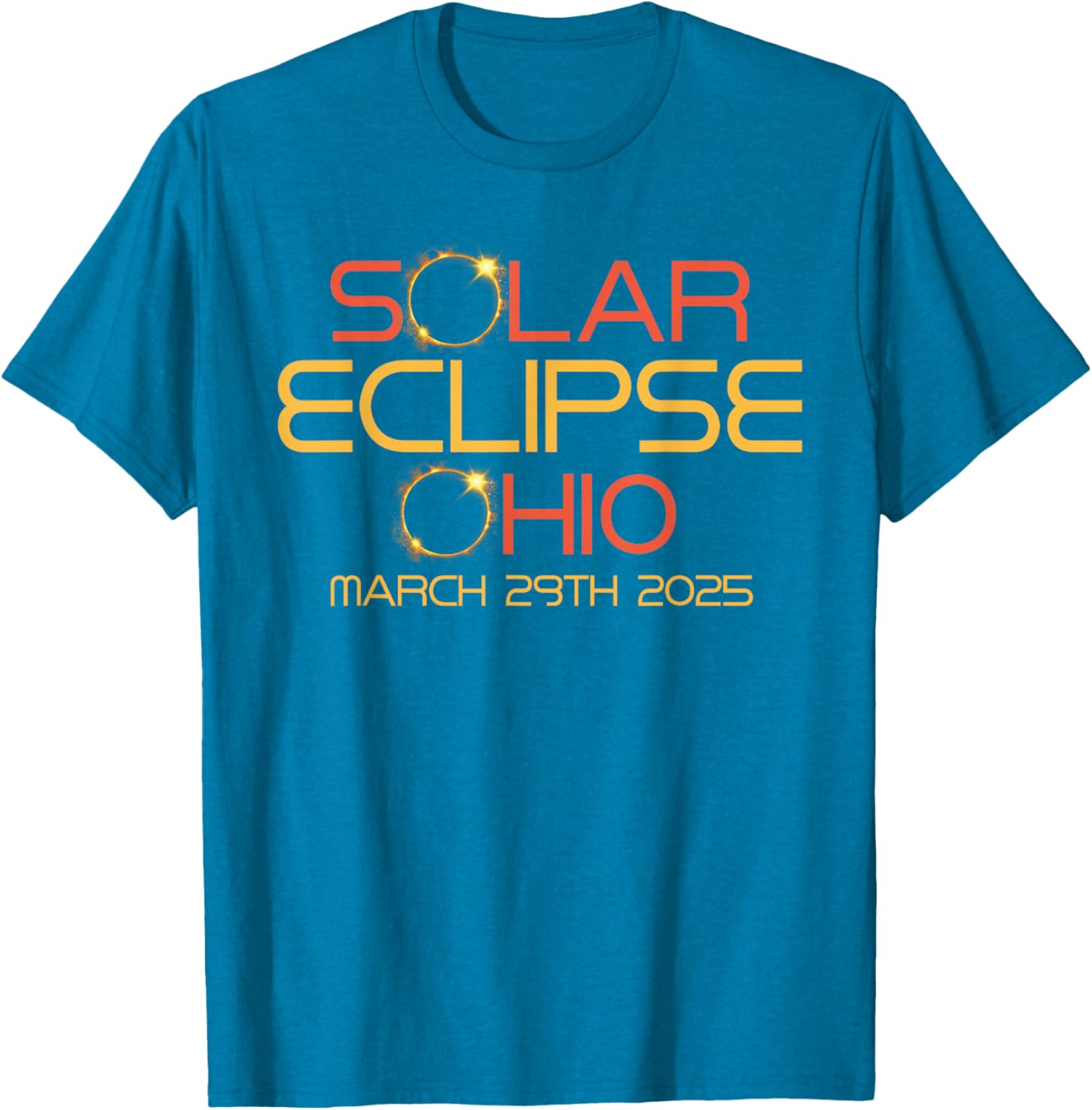 Partial Solar Eclipse March 29 2025 T-Shirt for Ohio Eclipse Fans - 10