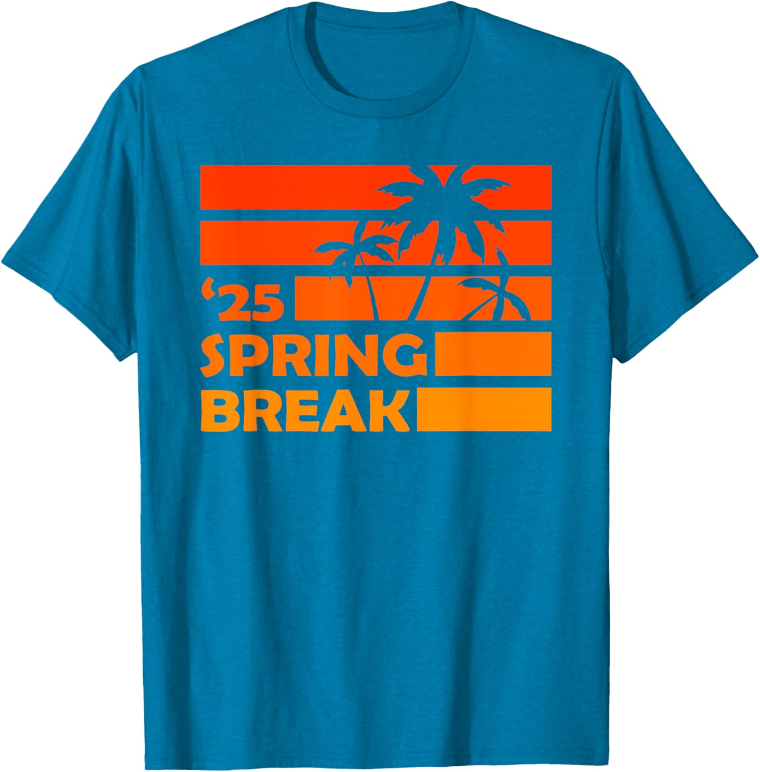 Vintage Spring Break 2025 Family Vacation Beach Graphic T-Shirt - 1