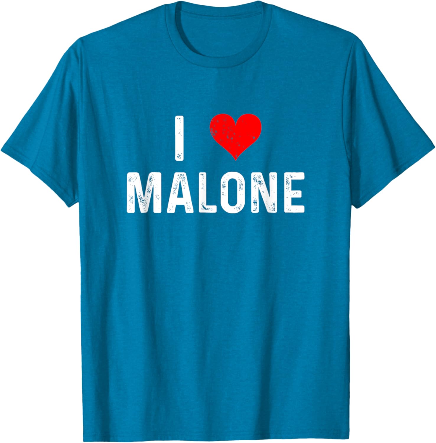 I Love Malone Heart Distressed T-Shirt for Fun and Stylish Outfits - 4