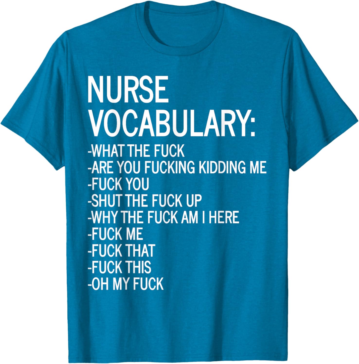 Nurse Vocabulary T-Shirt for Medical Professionals and Nursing Students - 2