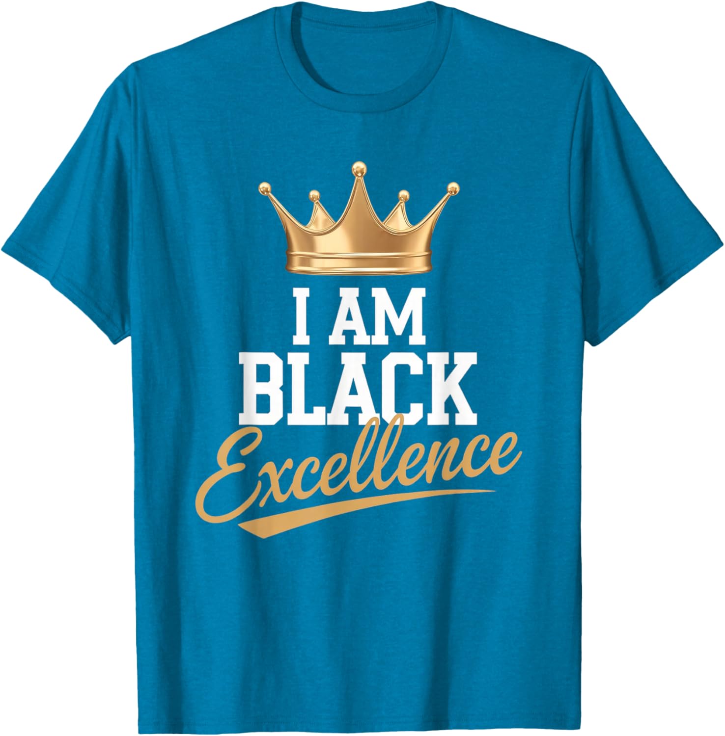 I AM BLACK EXCELLENCE Motivational Afro History T-Shirt for All Ages - 13