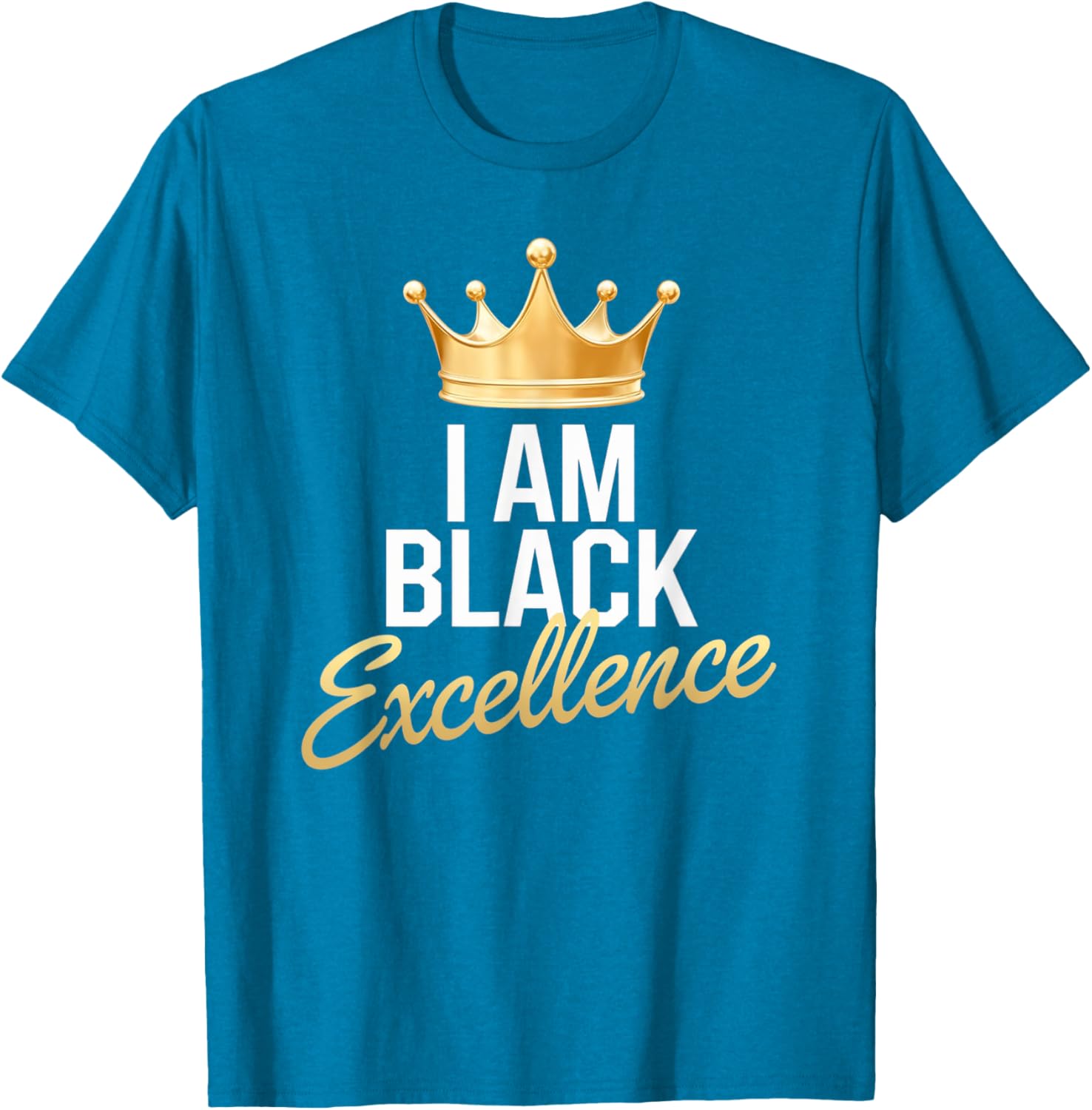 I AM BLACK EXCELLENCE Afro Motivation T-Shirt for Black History Month - 16