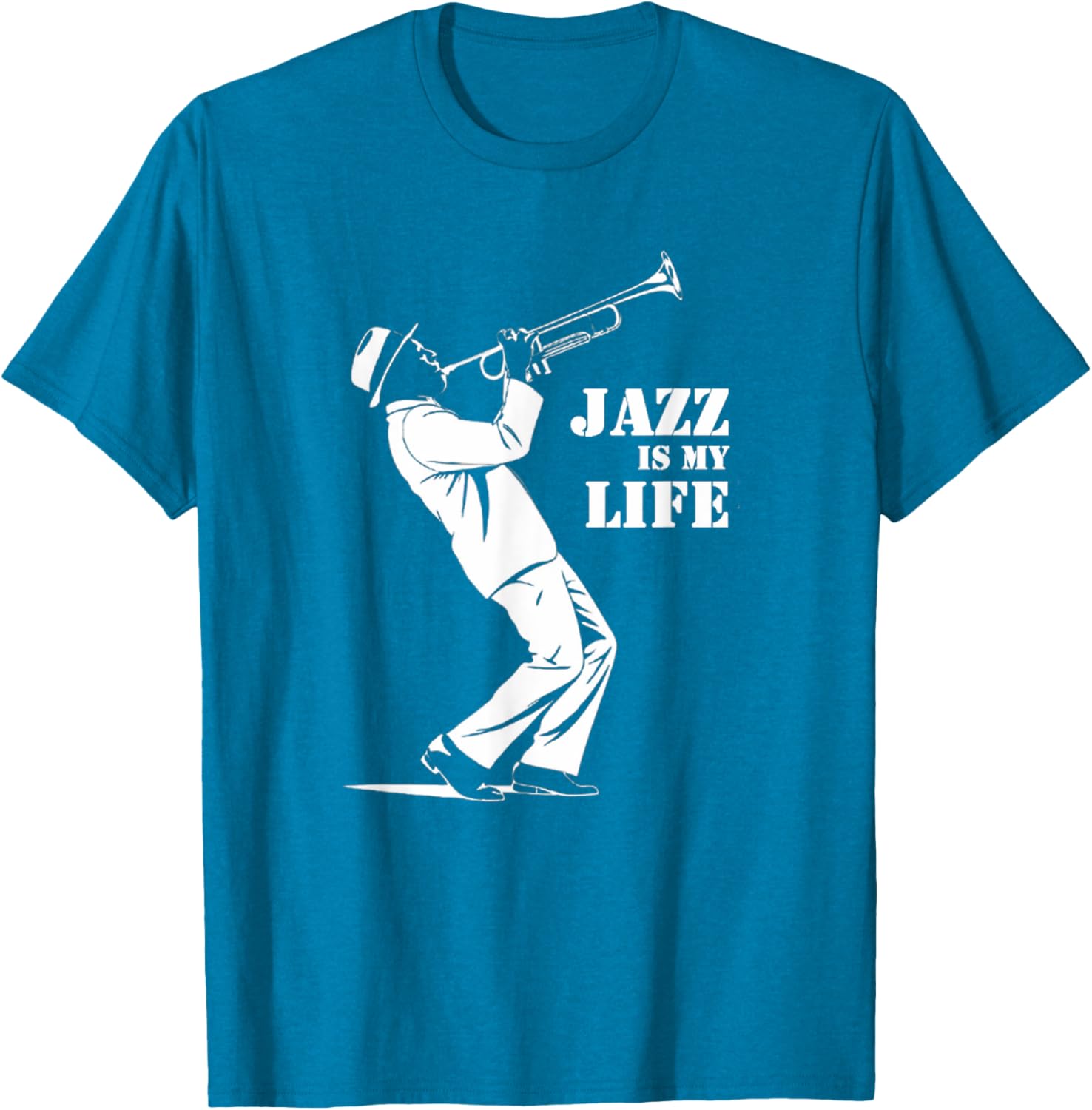 Jazz is My Life Trumpet T-Shirt for Jazz Musicians and Music Fans - 3