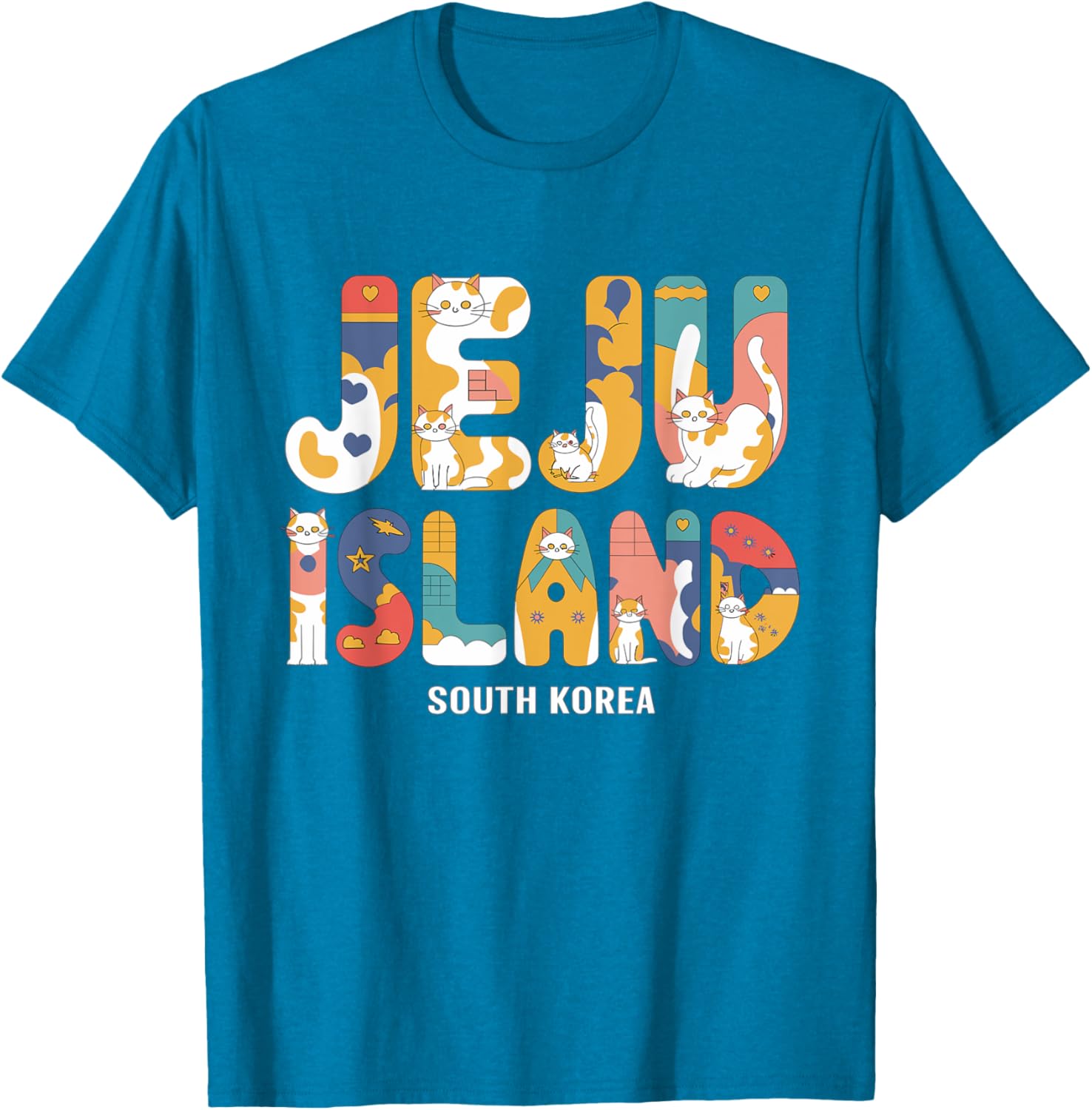 Adorable Cute Kitty Beach Vacation T-Shirt for Jeju Island Lovers - 6