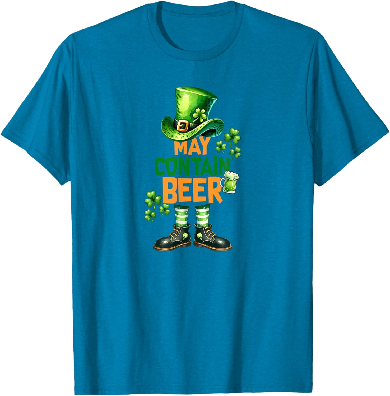 Funny May Contain Beer St Patrick's Day T-Shirt for Celebrations - 20