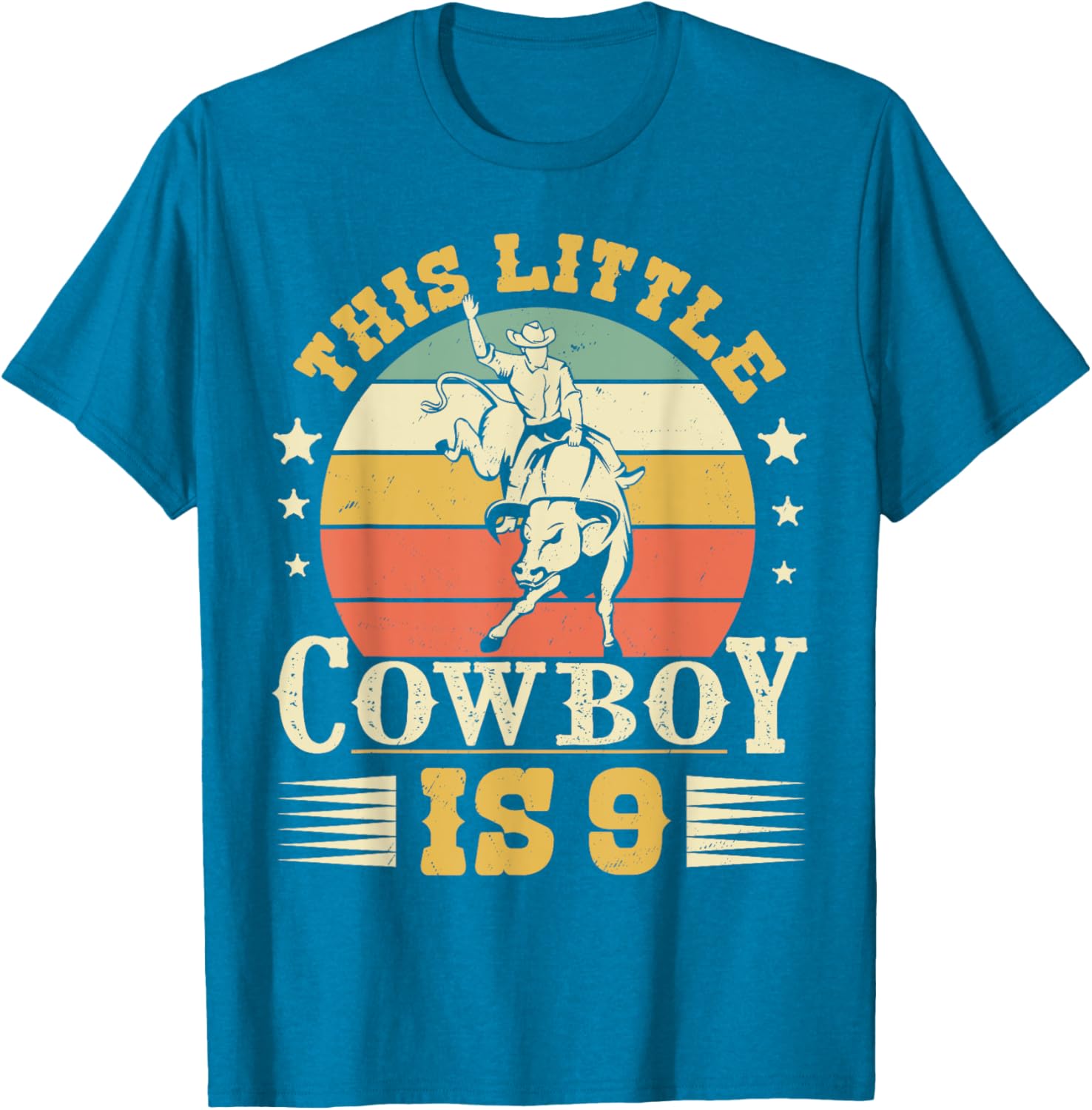 Little Cowboy 9th Birthday T-Shirt for Western Rodeo Fun - 11