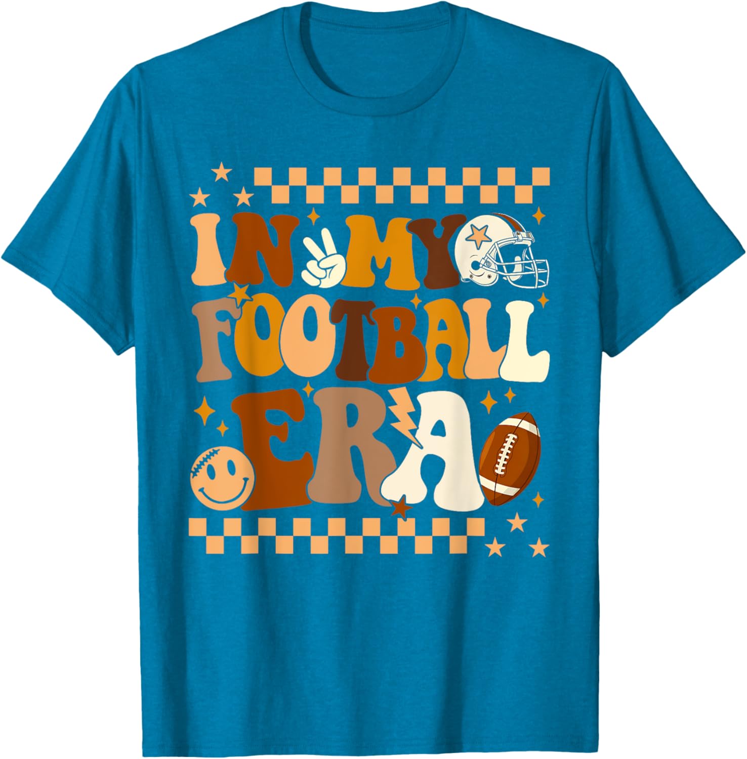 Groovy In My Football Era T-Shirt for Men, Women, and Kids Football Fans - 6