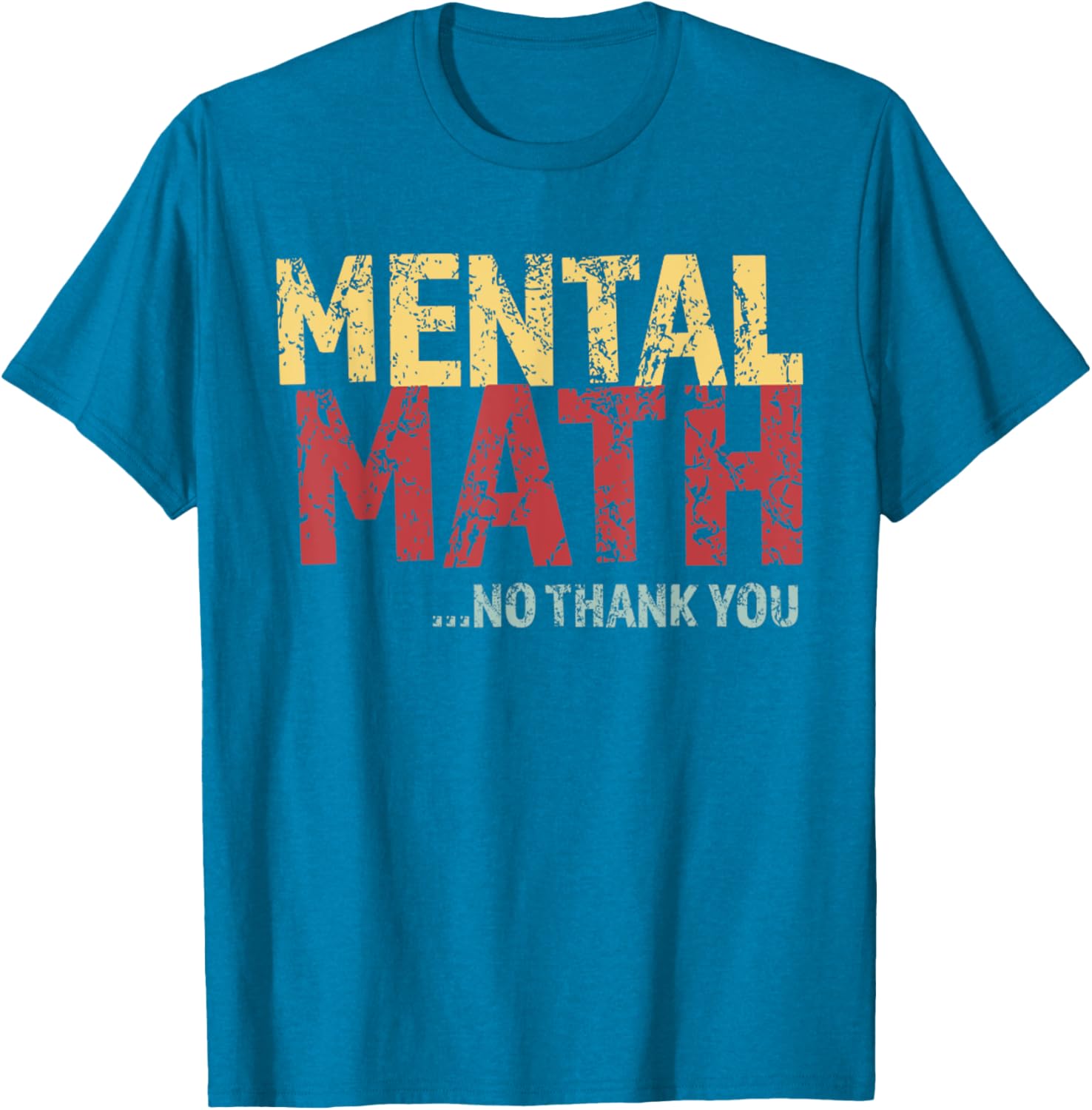 Retro Mental Math No Thank You T-Shirt Funny School Pop Quiz Design - 3