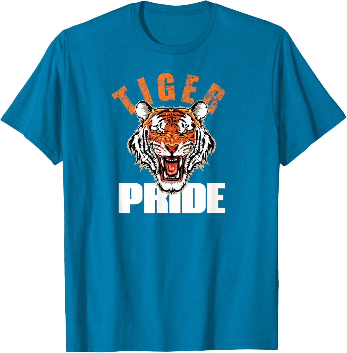 Retro Tiger Pride Vintage Mascot T-Shirt for School Sports Teams - 22