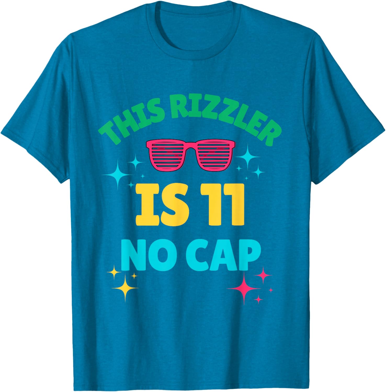 Cool 11th Birthday Rizzler T-Shirt Fun Gift for Boys and Girls - 12