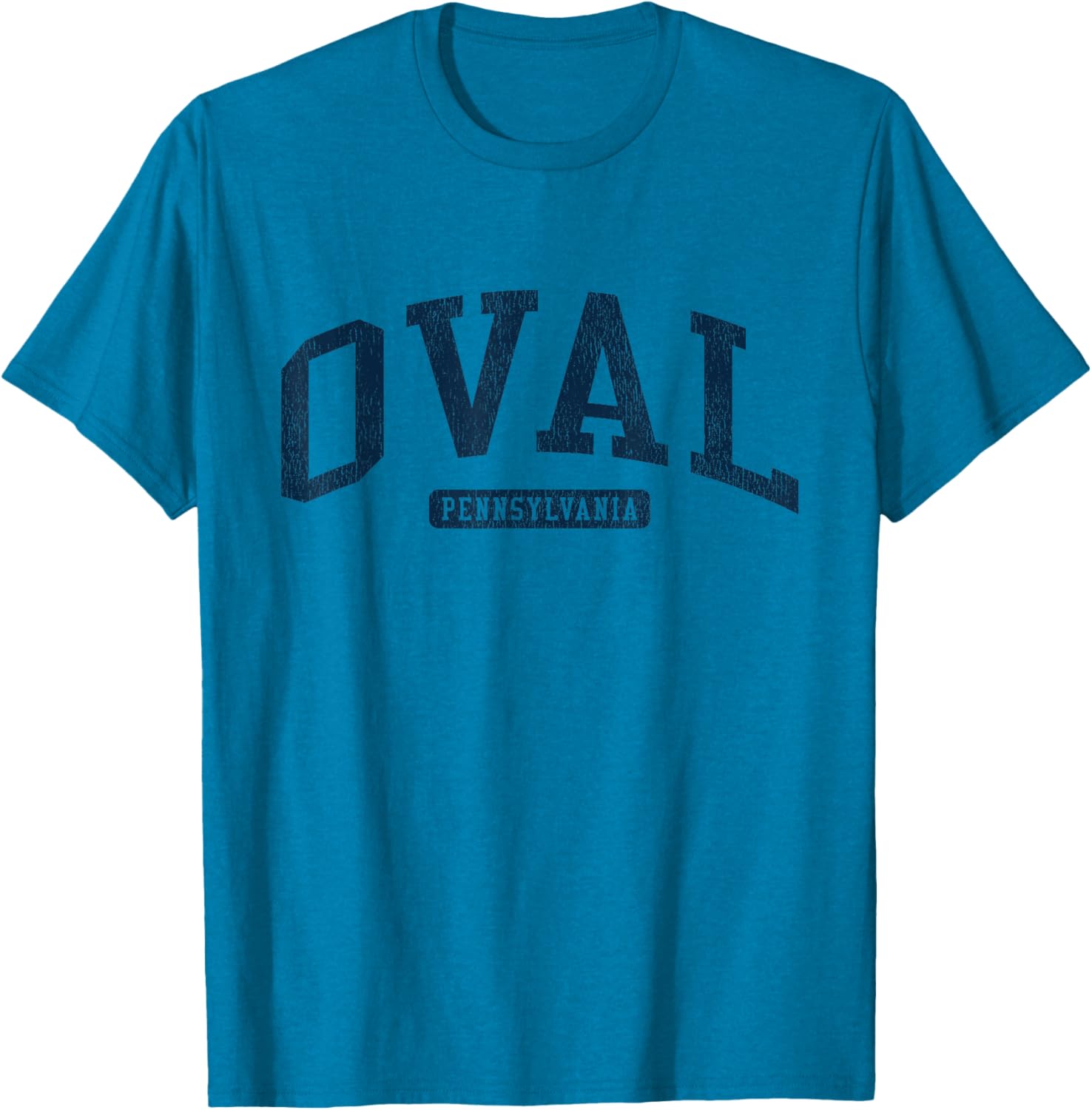 Stylish Blue Oval Pennsylvania College University T-Shirt for Students - 5