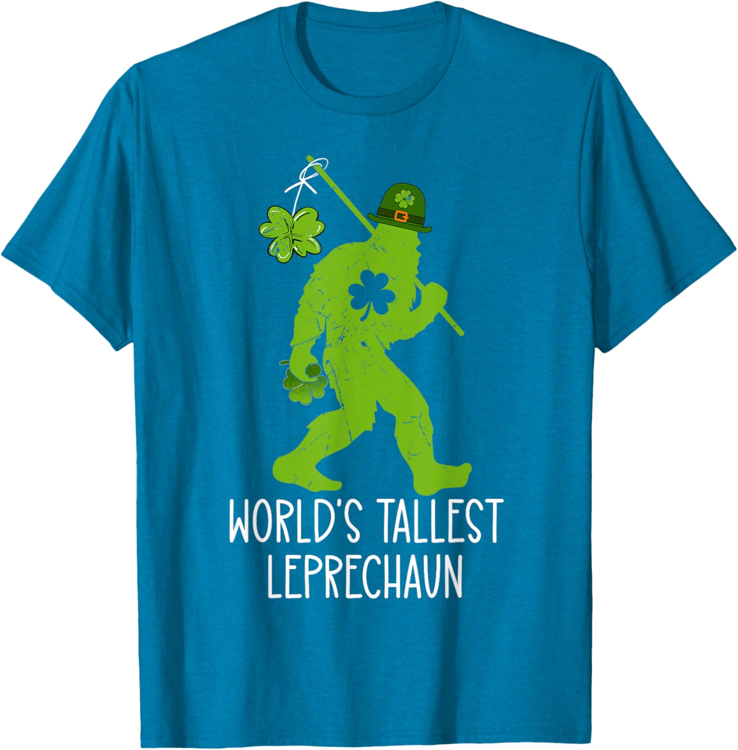 World's Tallest Leprechaun Bigfoot Sasquatch St Patrick's Day T-Shirt - 4