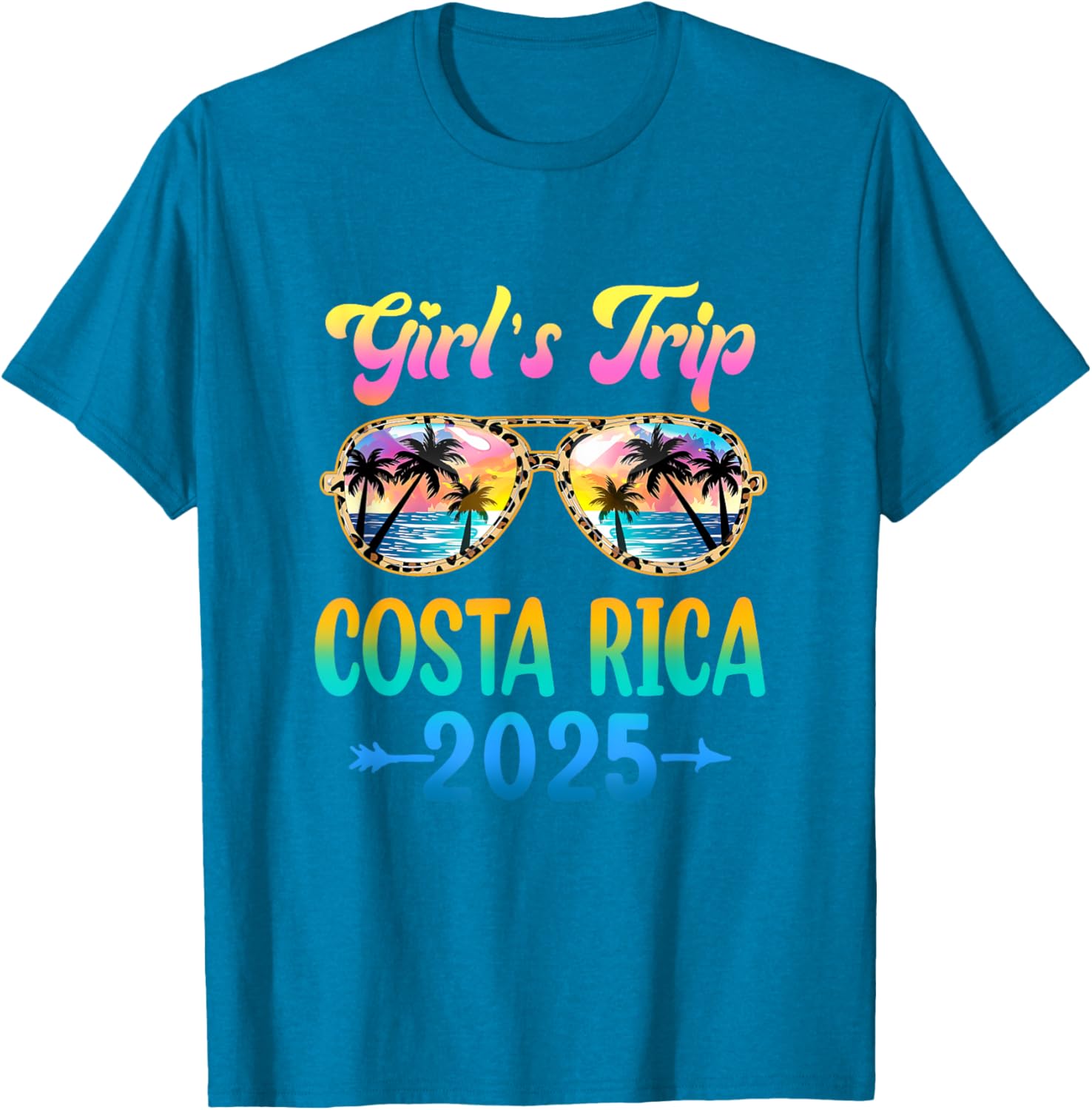 Girls Trip Costa Rica 2025 Summer Vacation Sunglasses T-Shirt - 13