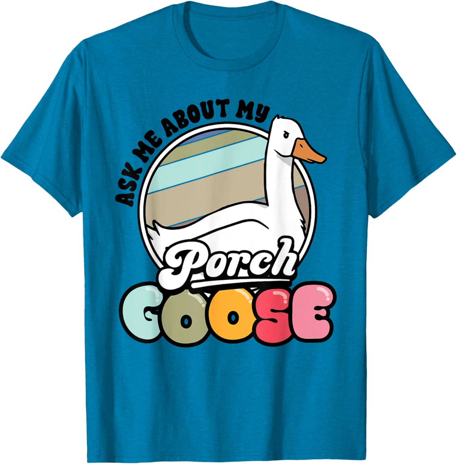 Funny Porch Goose Lover T-Shirt Gift for Geese Fans and Meme Lovers - 3