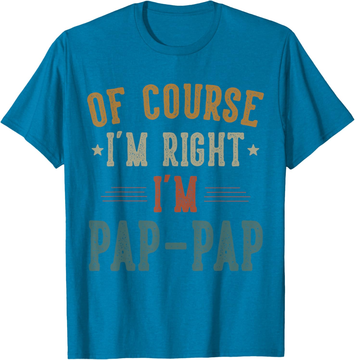 Vintage Pap Pap I'm Right T-Shirt Perfect Gift for Father's Day - 13