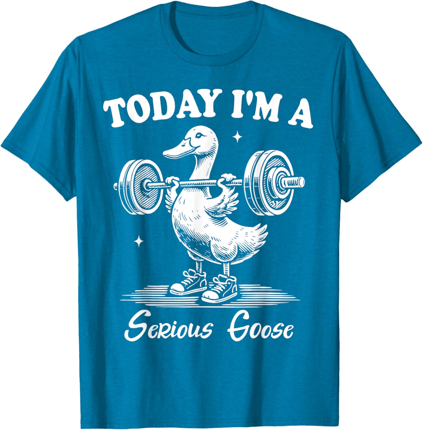 Funny Serious Goose Gym Fitness T-Shirt for Lifting Weights Lovers - 5