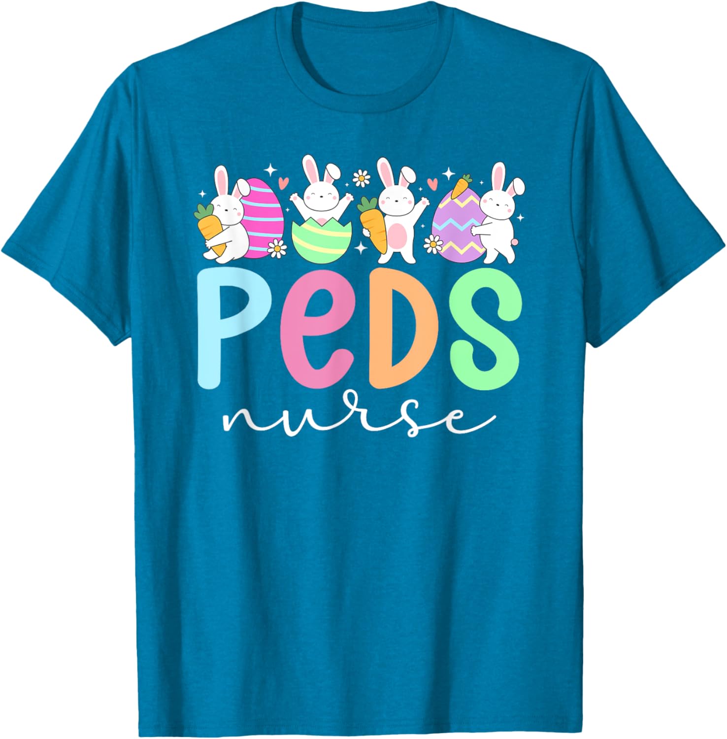 Pediatric Nurse Easter Bunny T-Shirt for Fun Easter Celebrations - 14