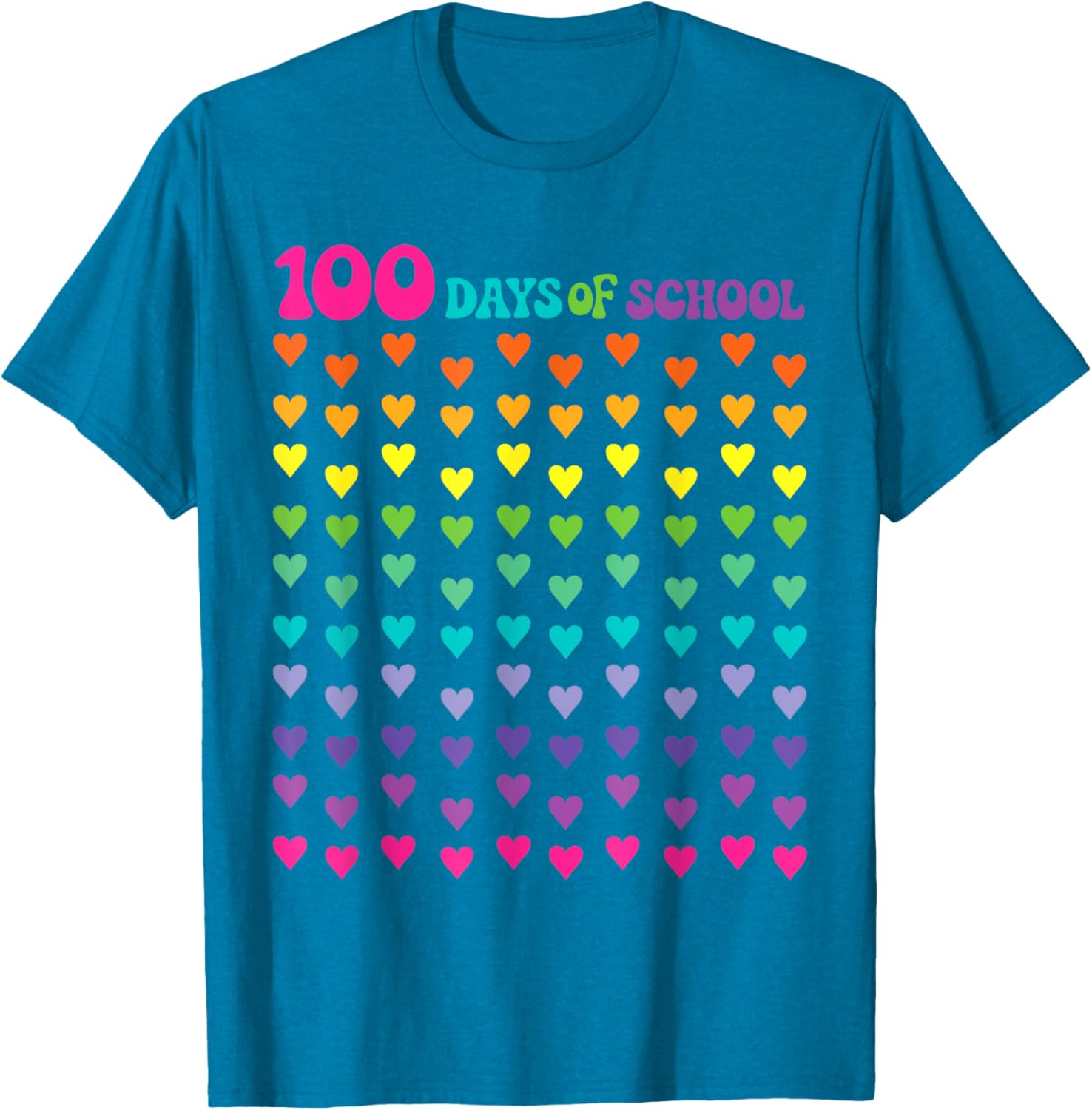 100th Day of School T-Shirt for Kids - Fun Math Numbers Design - 13