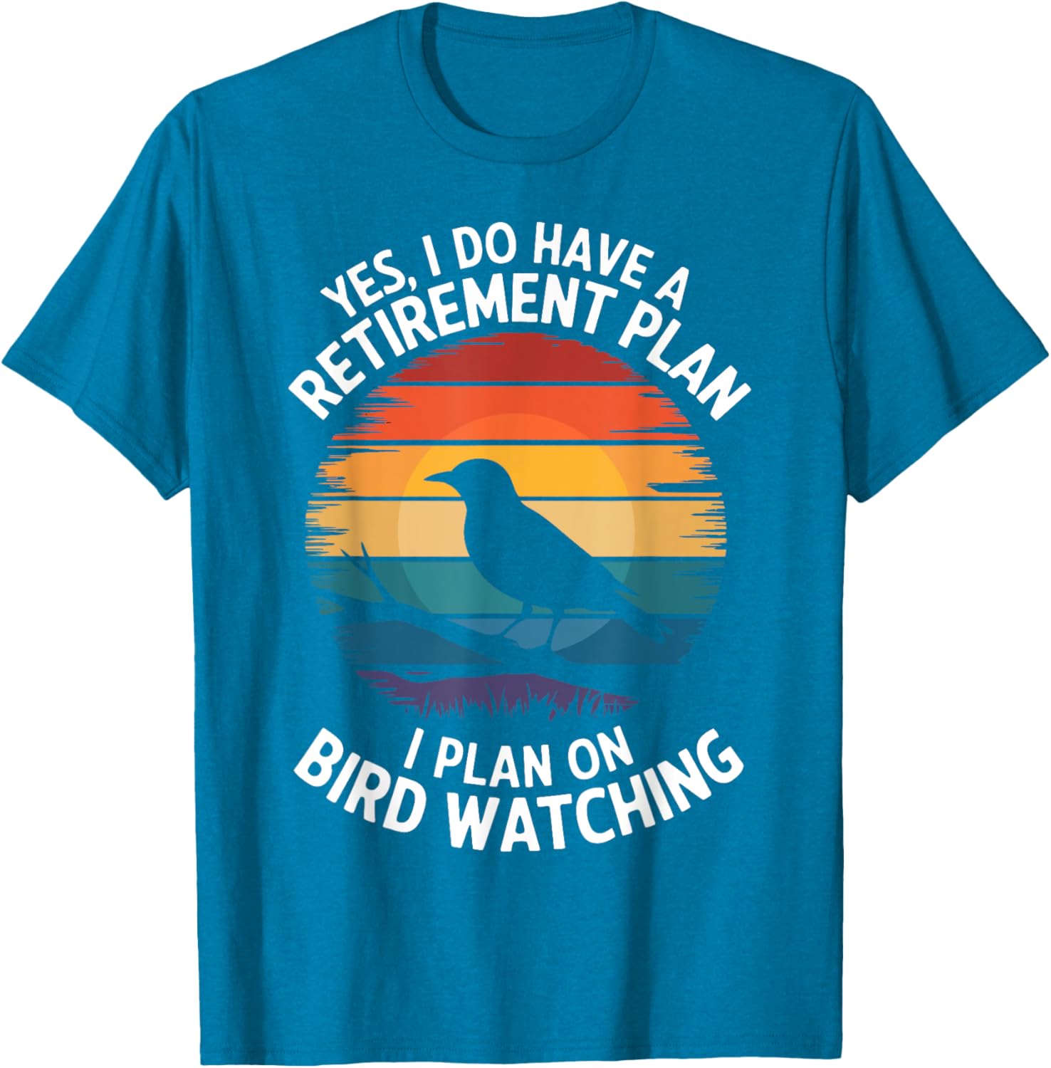 Retro Bird Lover T-Shirt for Bird Watching and Retirement Fun - 11