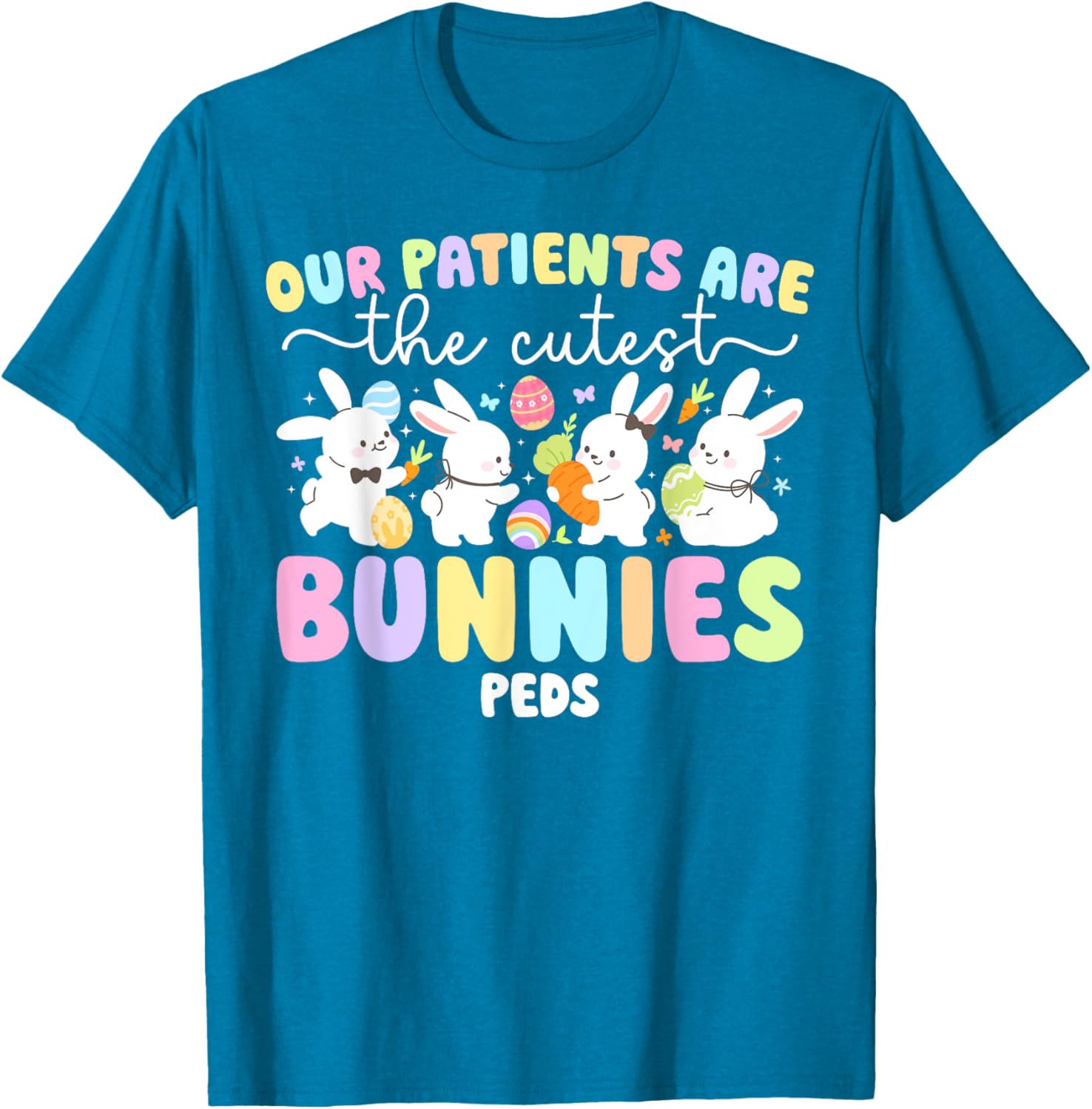 Cute Peds Easter Bunny Pediatric Nurse T-Shirt for Nurse Appreciation Day - 11