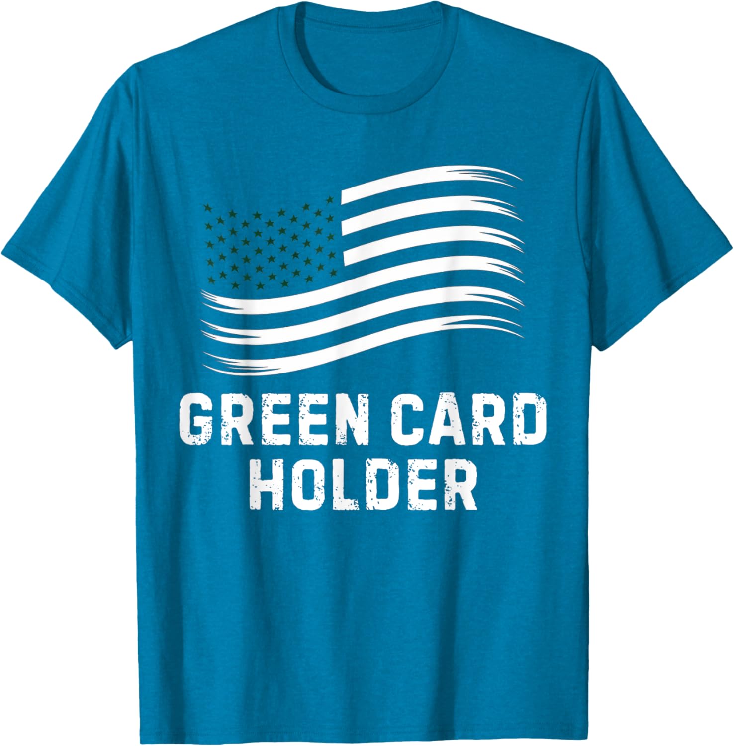 Motivational Green Card Holder T-Shirt for USA Celebration for All - 24