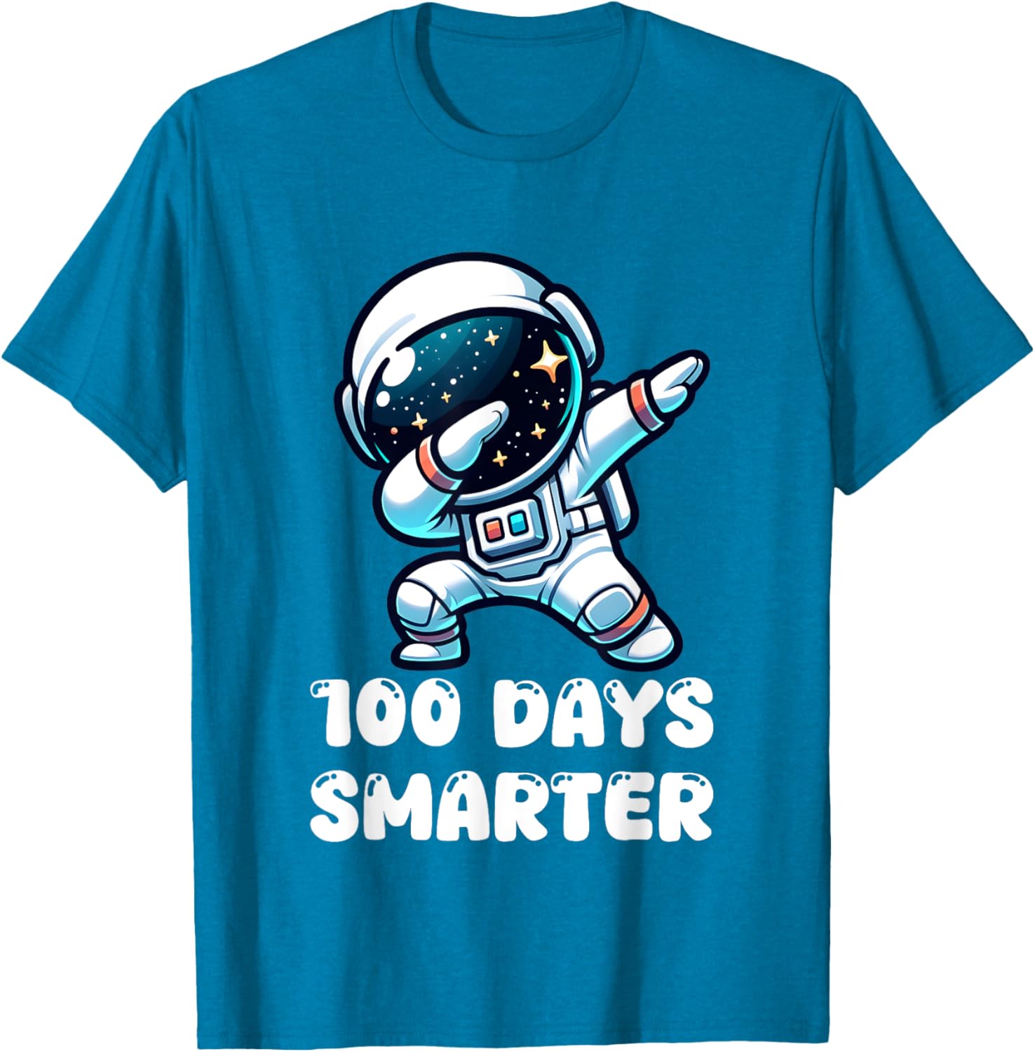 100 Days Smarter Dabbing Astronaut Boys T-Shirt for School Celebration - 3