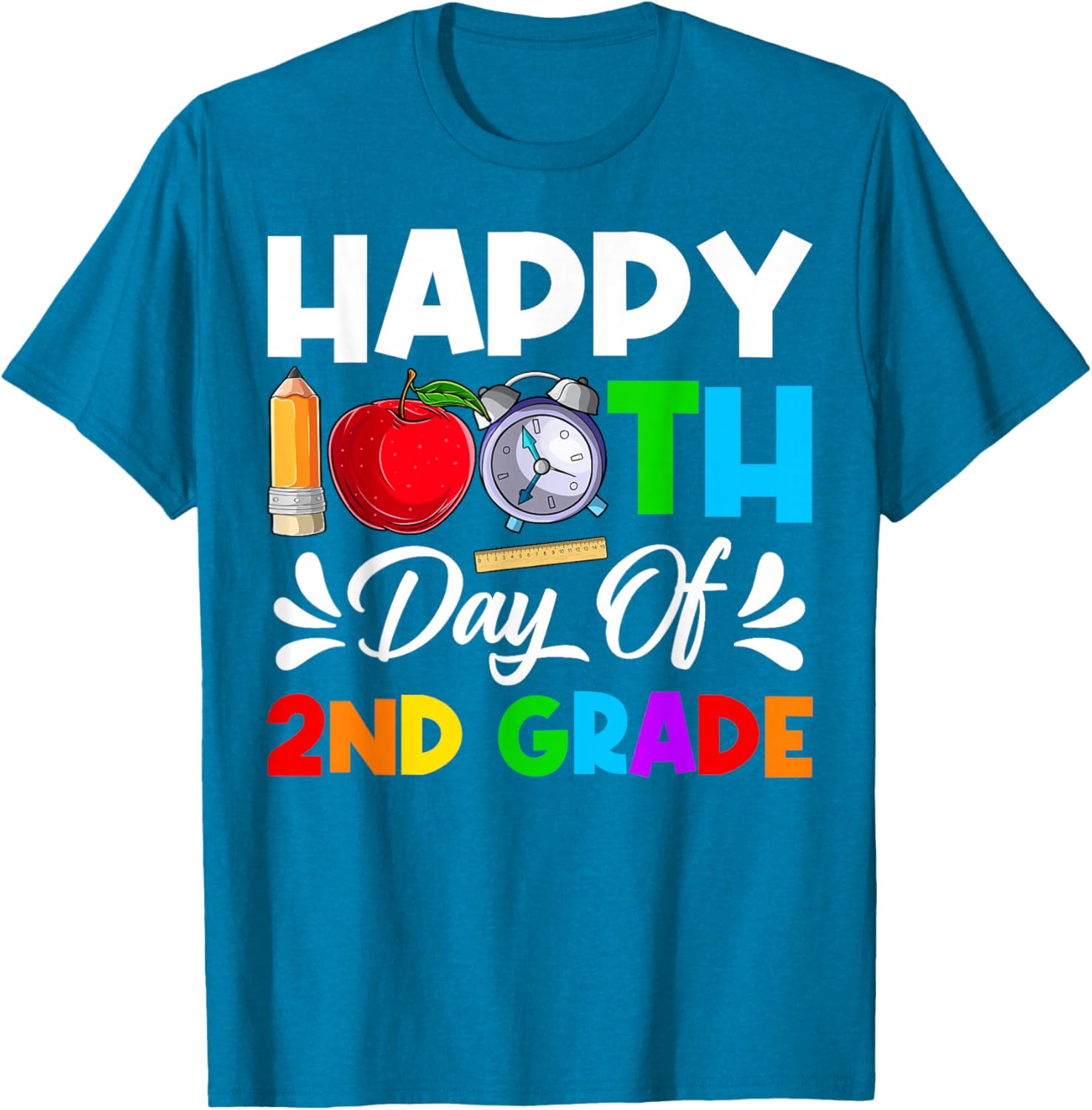 Happy 100th Day 2nd Grade T-Shirt for Boys and Girls, 100 Days Smarter - 10