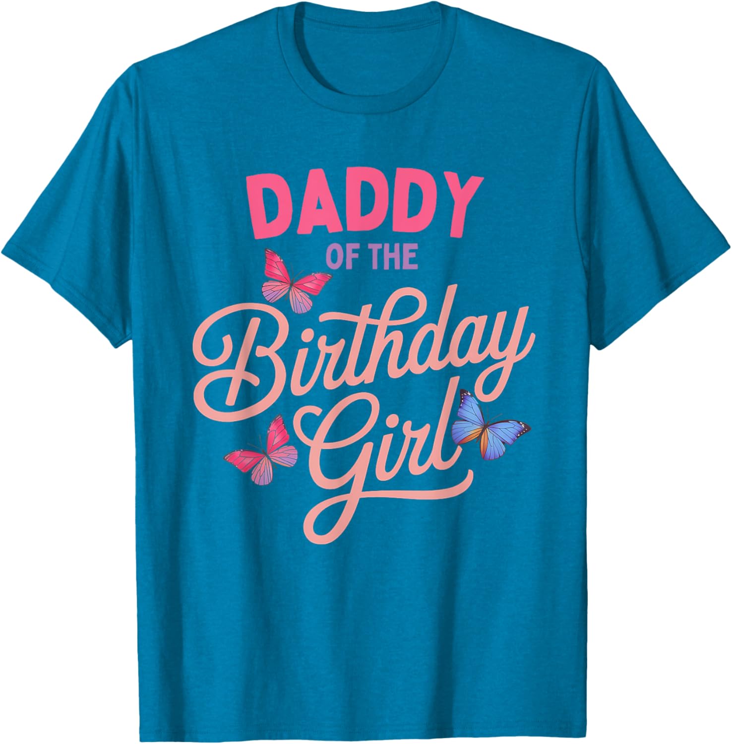 Daddy of the Birthday Girl Butterfly Family Matching T-Shirt - 8