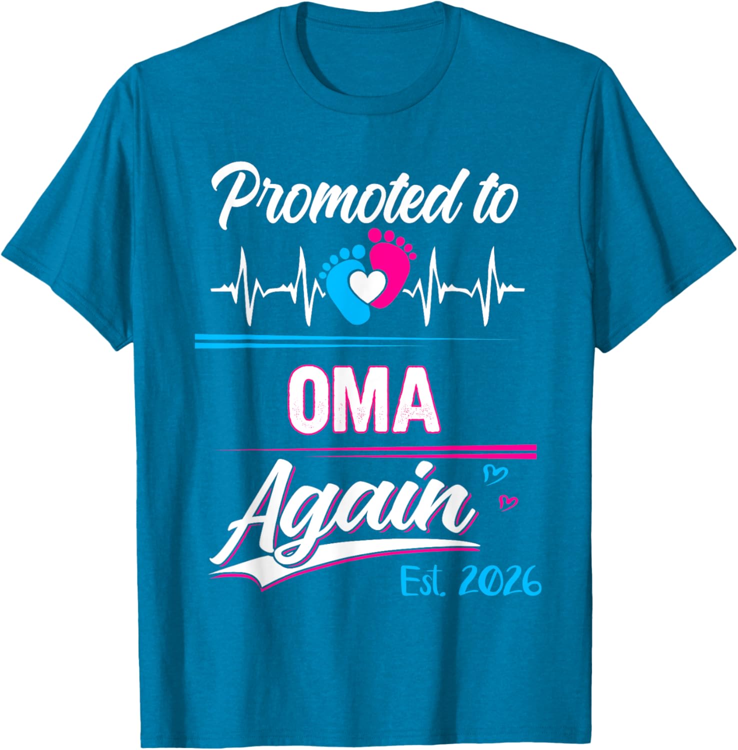 Promoted to Oma Again 2026 Cute Pregnancy Announcement T-Shirt - 9