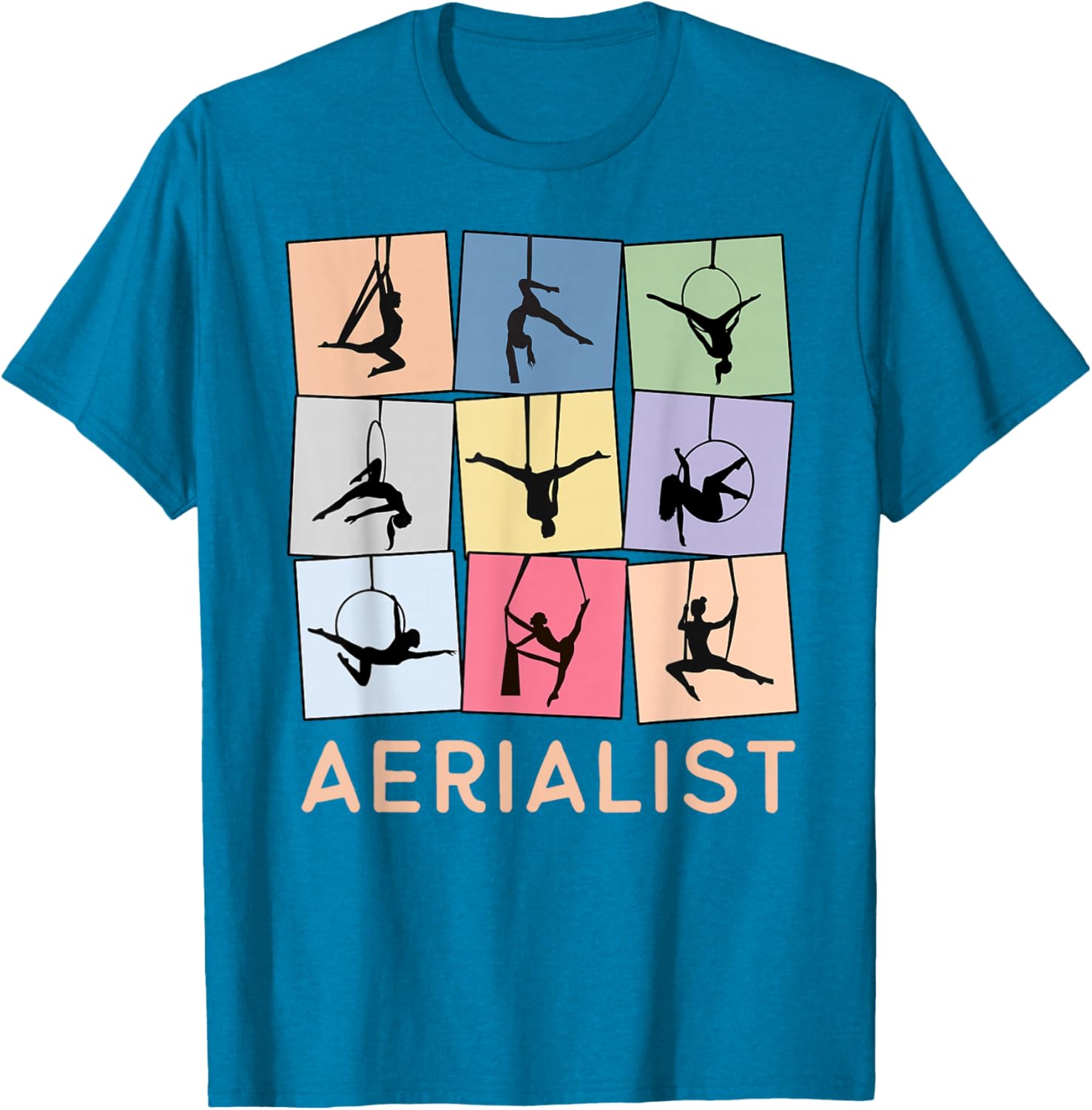 Fun Retro Aerialist T-Shirt for Aerial Hoop Lovers and Gift Ideas - 12