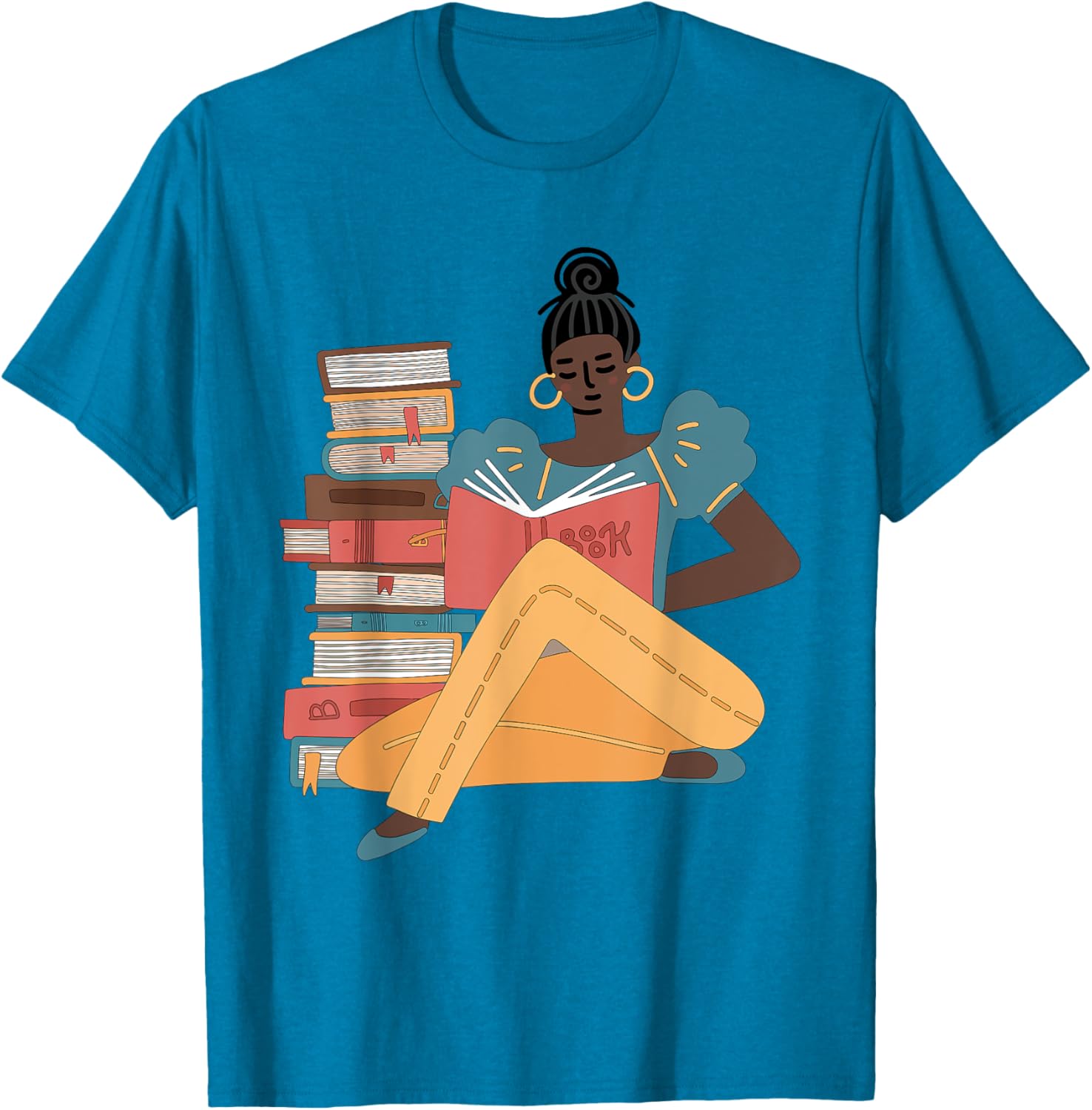 Black Brown Girls Read Books T-Shirt for Bookish Afro American Librarians - 6