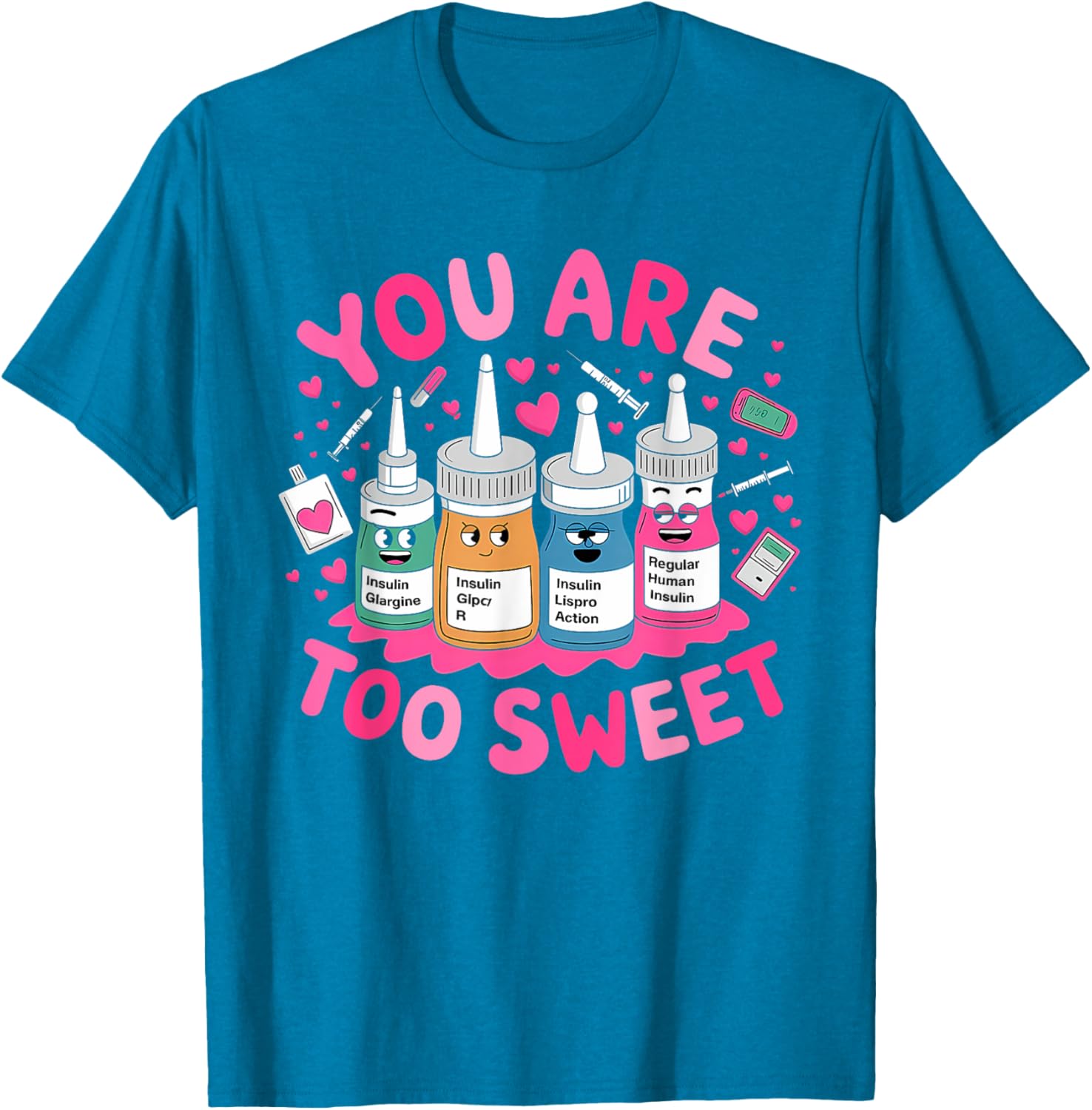 You Are Too Sweet Valentine's Day T-Shirt for ICU NICU PICU ER Nurses - 14