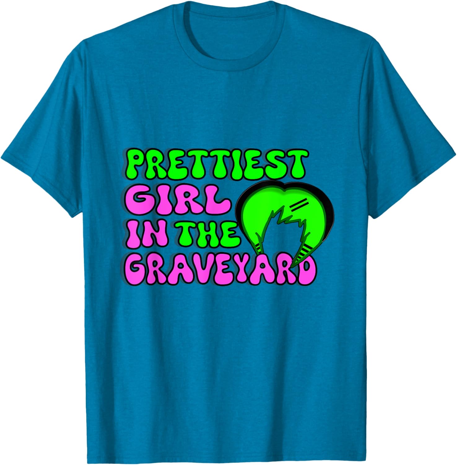 Y2K Emo Girl in Graveyard Scene T-Shirt for Stylish Kids - 10
