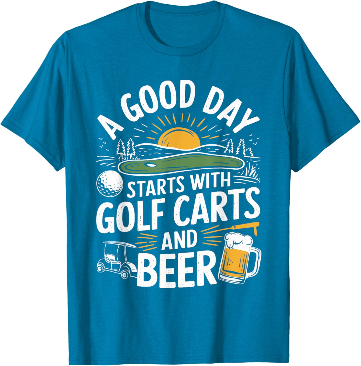 Golf Carts and Beer T-Shirt for Golf Lovers – Perfect Gift for Golfers - 22