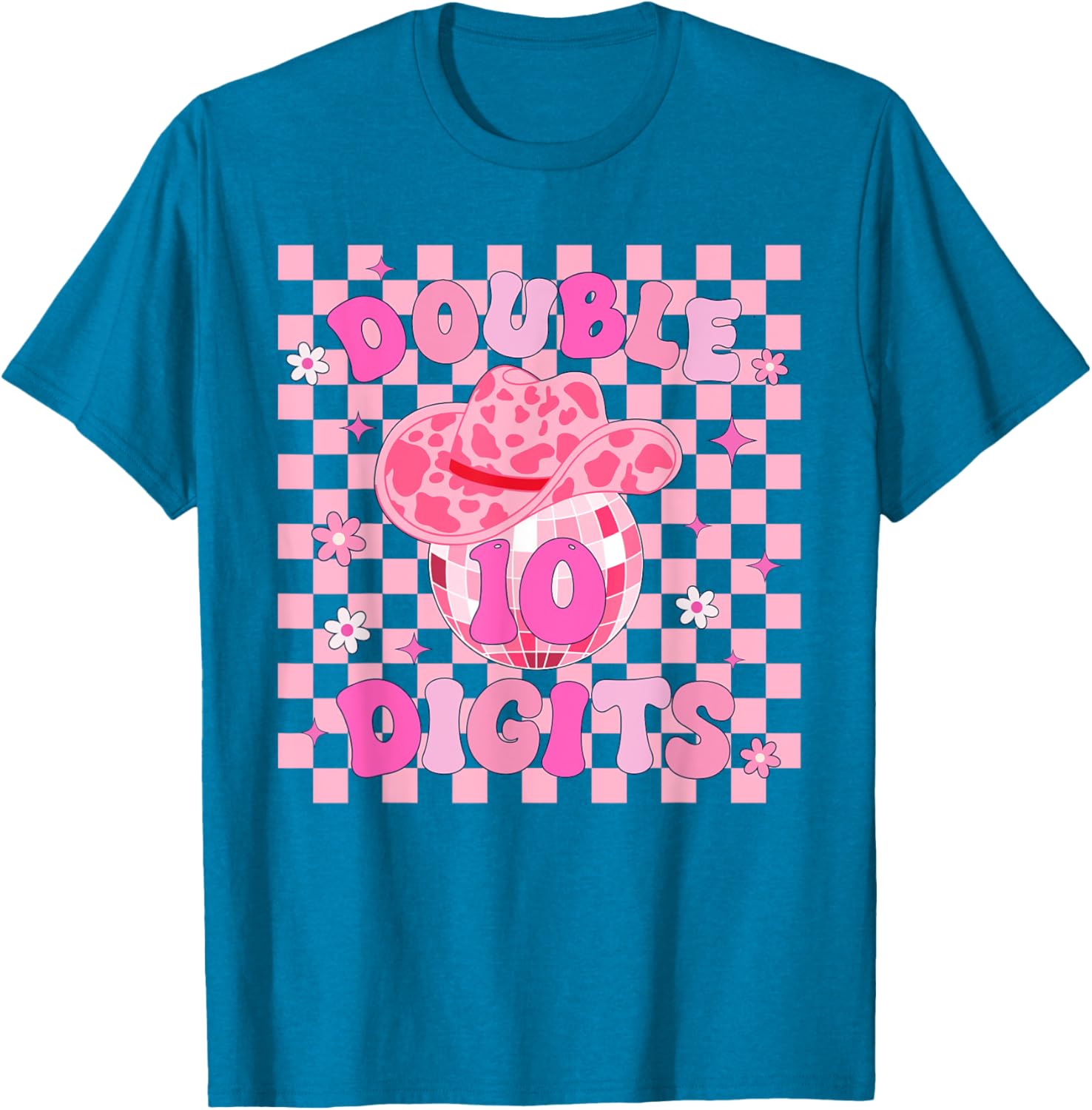 10th Birthday Rodeo Cowgirl T-Shirt for Girls - Fun Double Digits Tees - 4