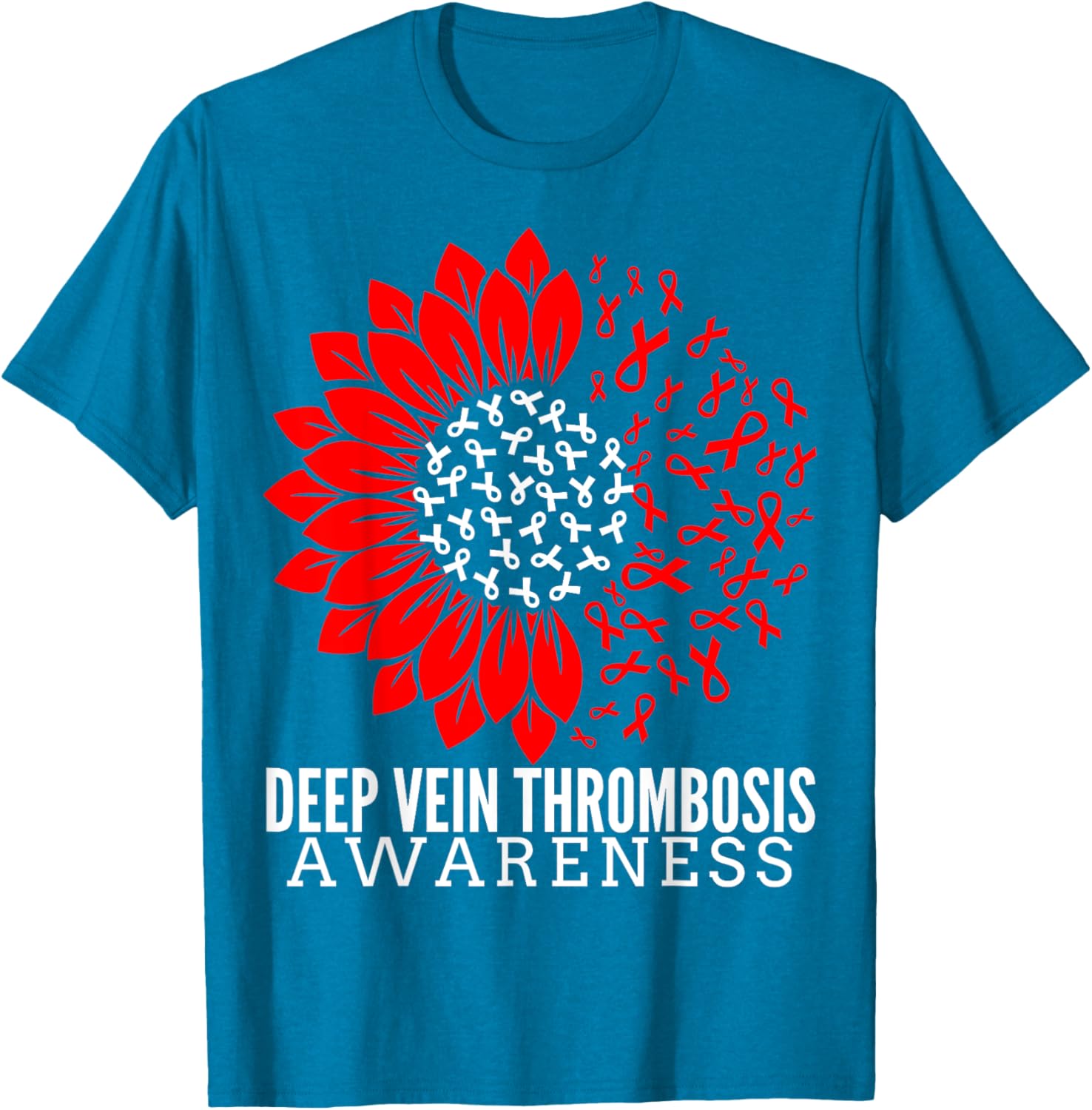 DVT Fighter Sunflower Ribbon T-Shirt for Deep Vein Thrombosis Awareness - 15