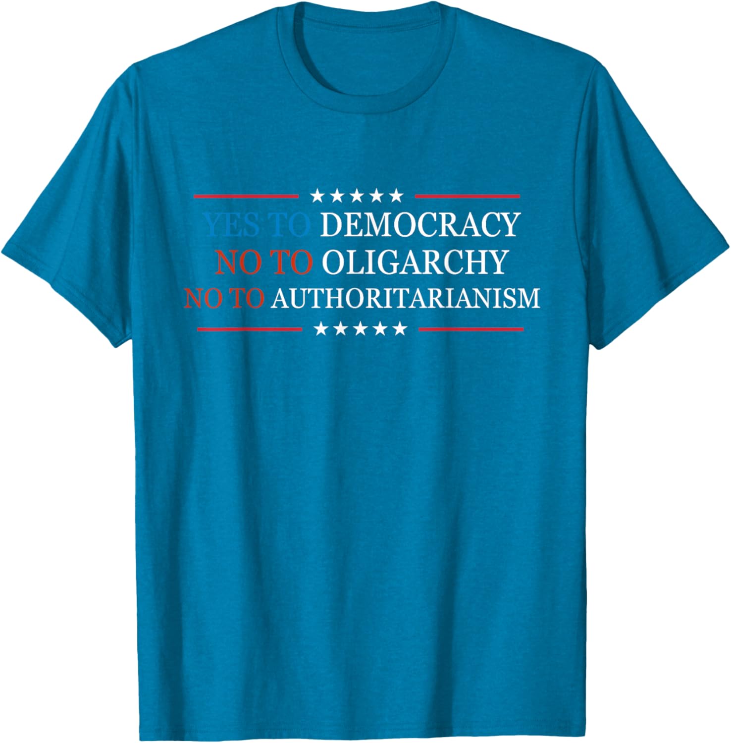 Yes To Democracy No To Oligarchy Bernie Sanders Quote T-Shirt for Activists - 3