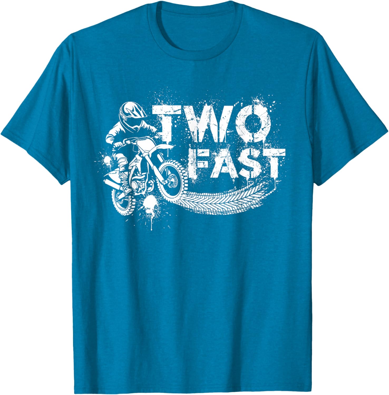 Fast Dirt Bike Birthday T-Shirt for 2nd Birthday Boy - Fun Decorations - 21
