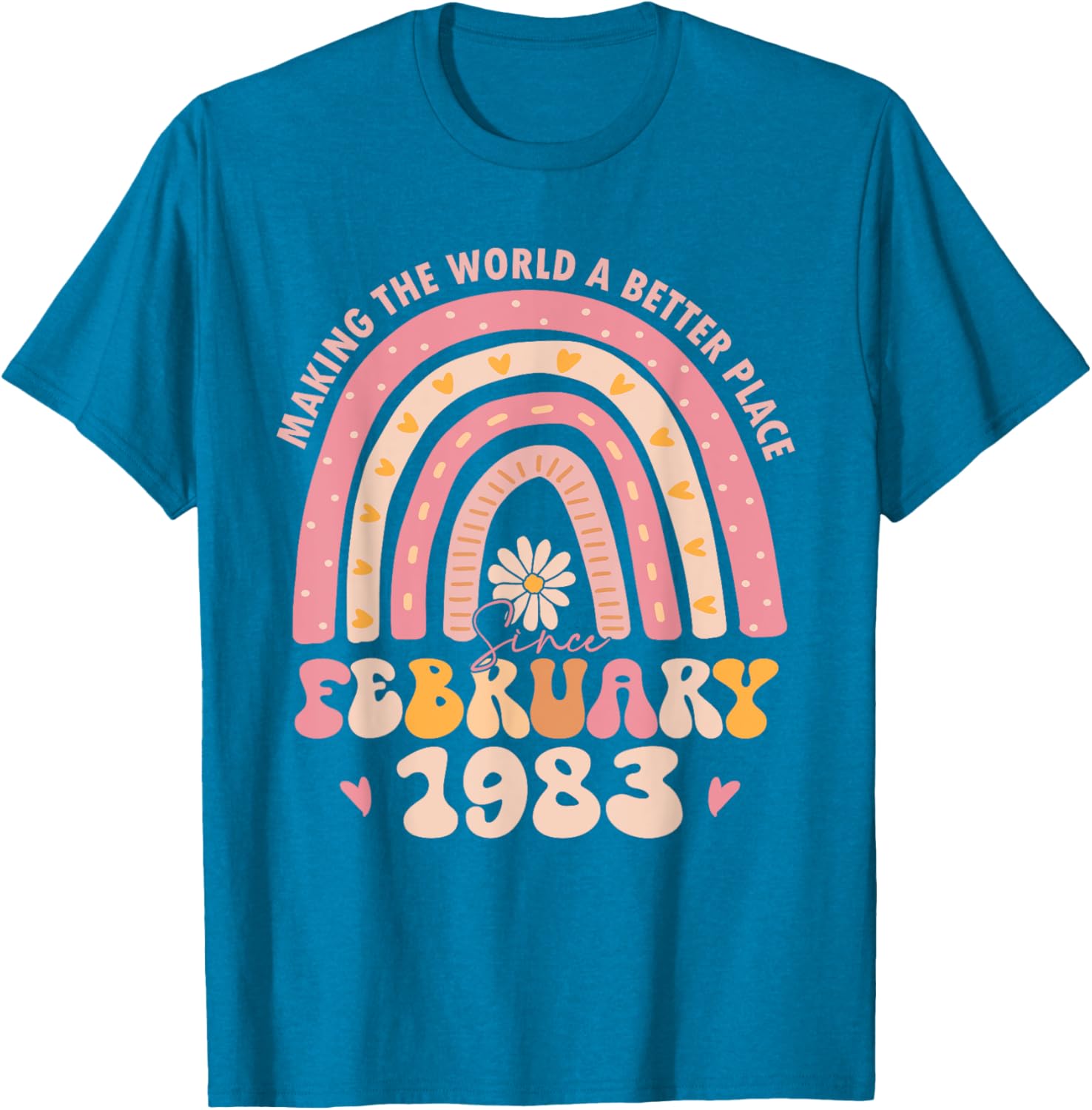 Retro 42nd Birthday T-Shirt for Women - Turning 42 February 1983 Outfit - 8